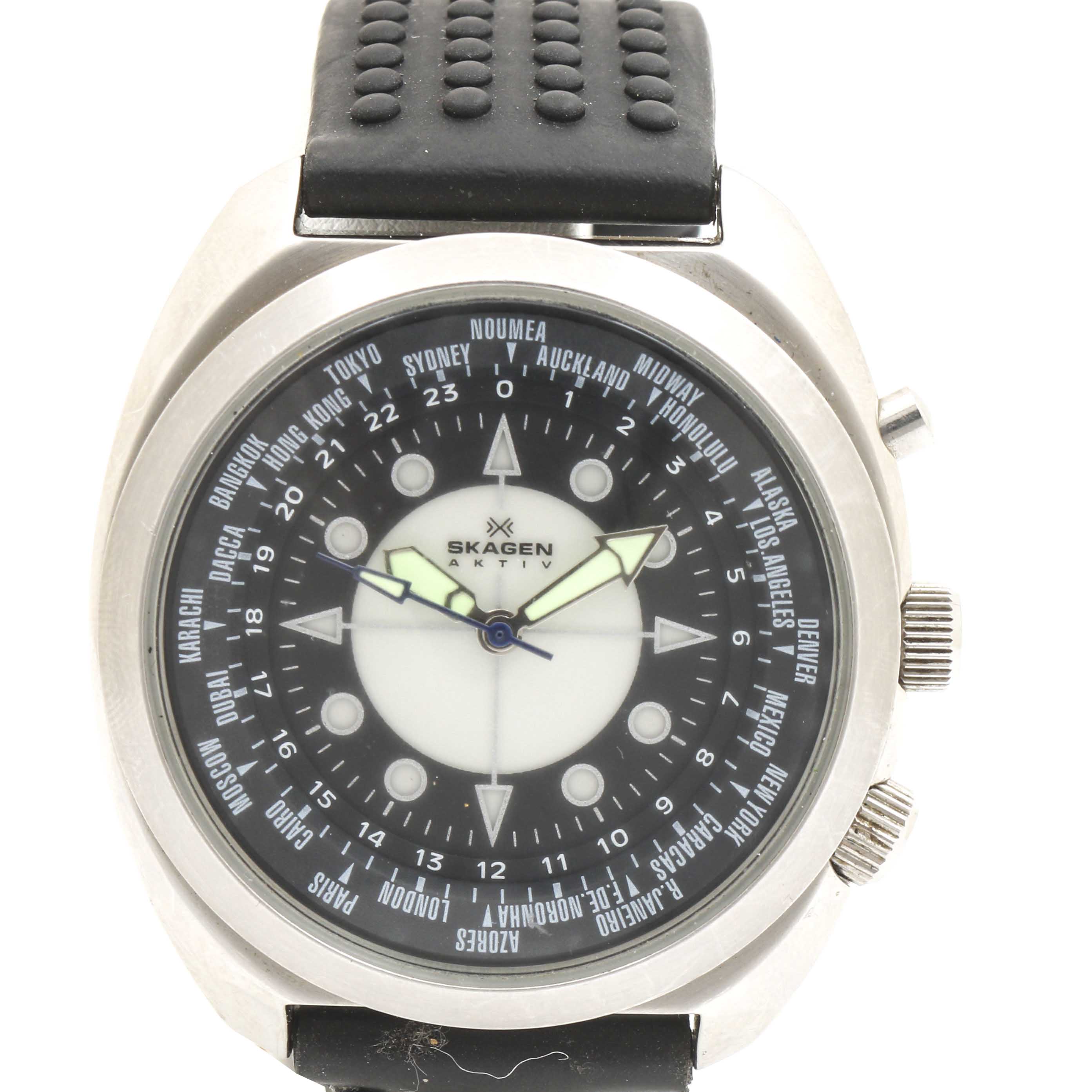 Skagen World Time Stainless Steel Watch