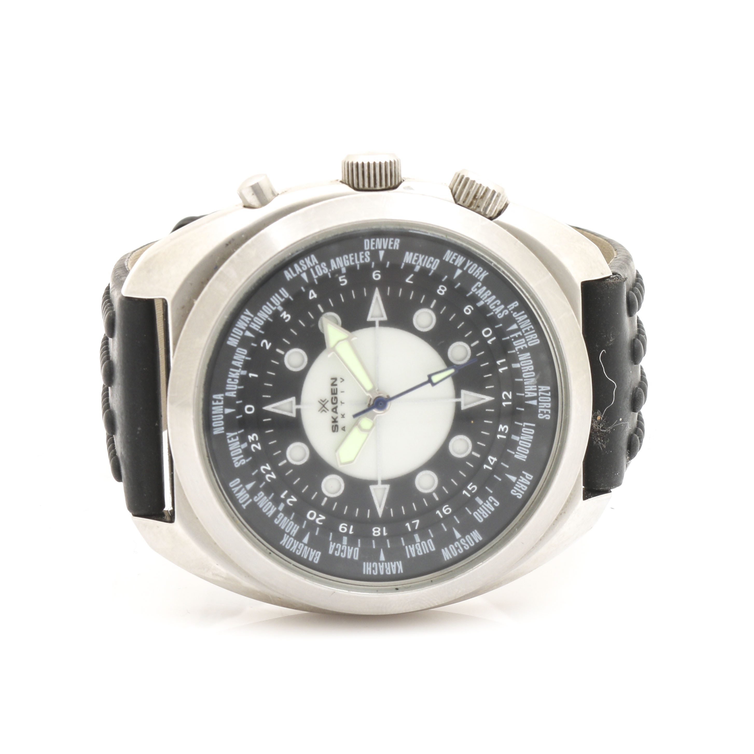 Skagen World Time Stainless Steel Watch