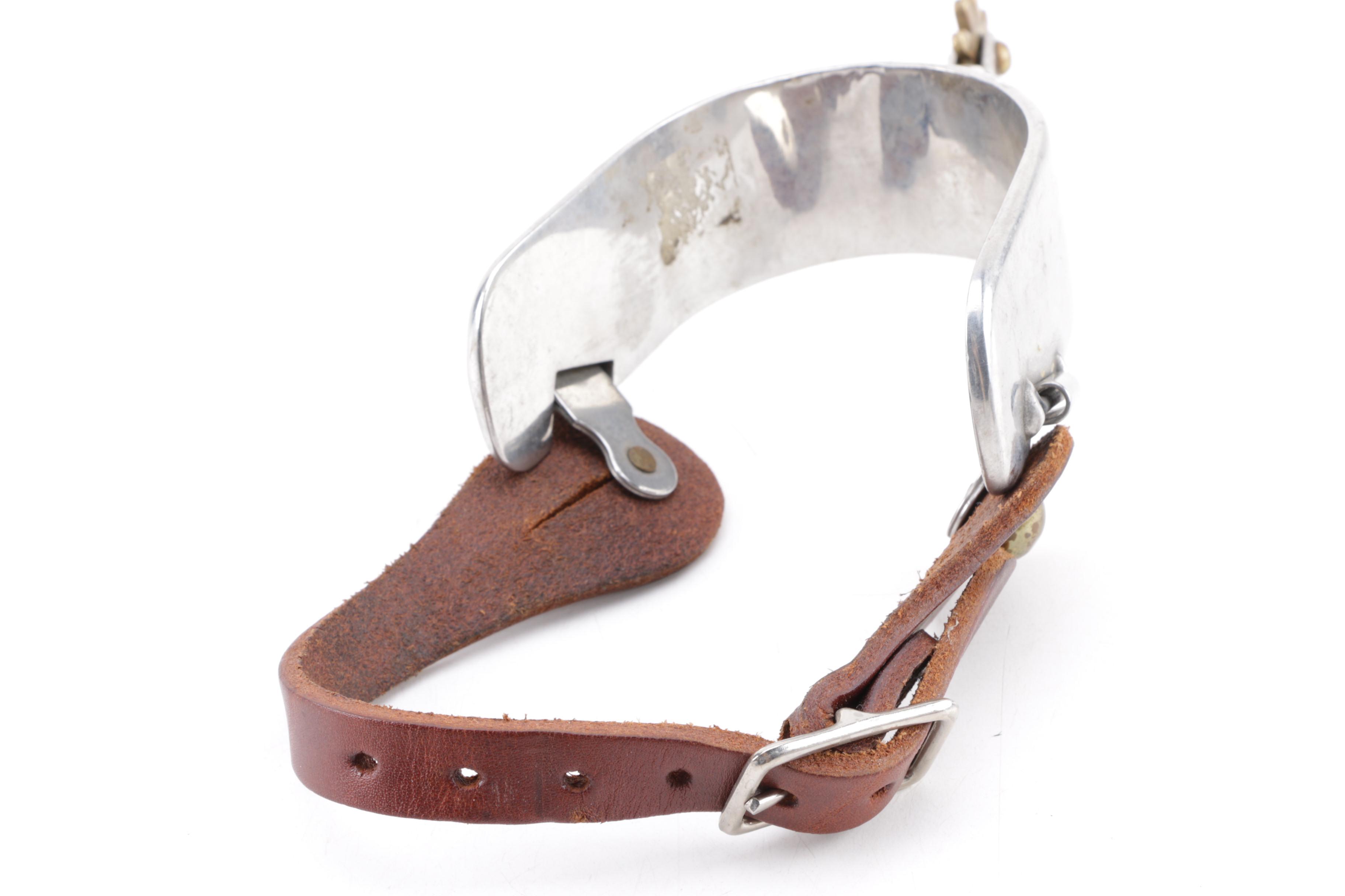 Pair of Spurs with Leather Straps