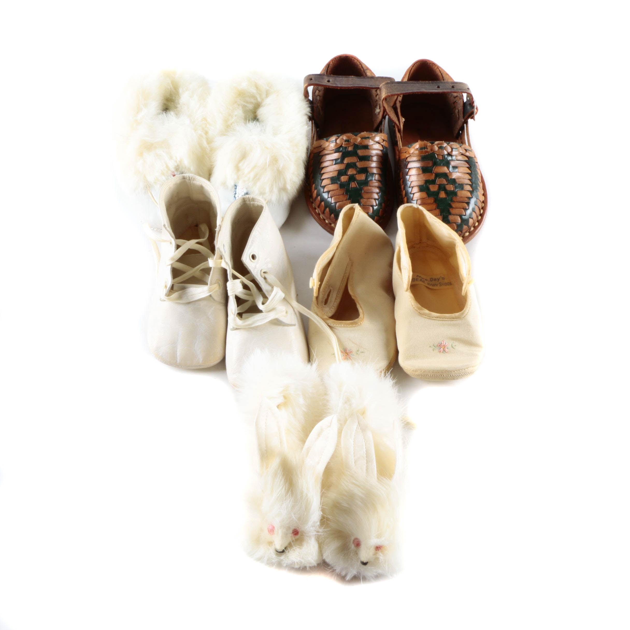 Collection of Baby Shoes Including Vintage
