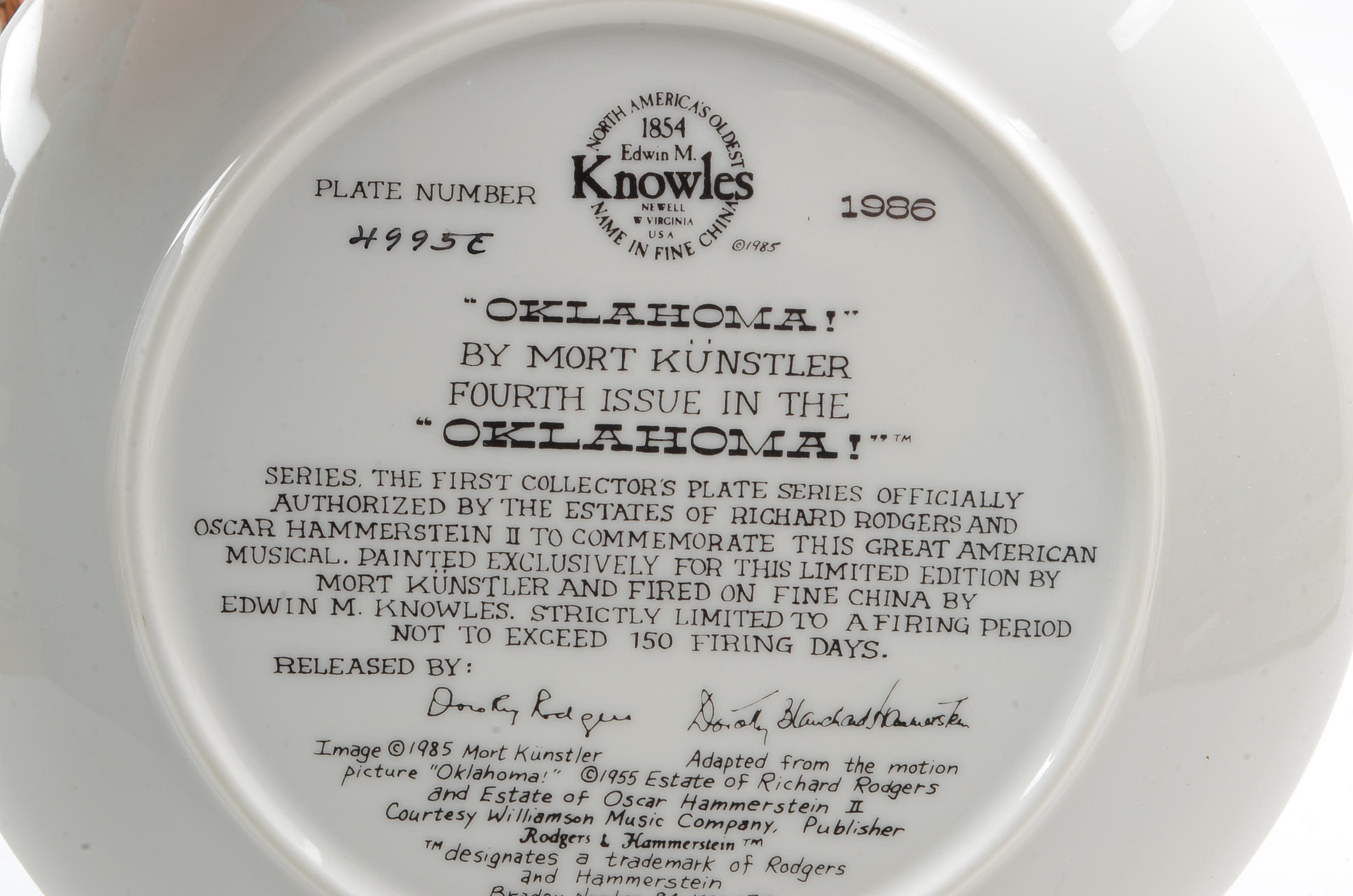 Collection of Four Knowles China Oklahoma Collectors Plate