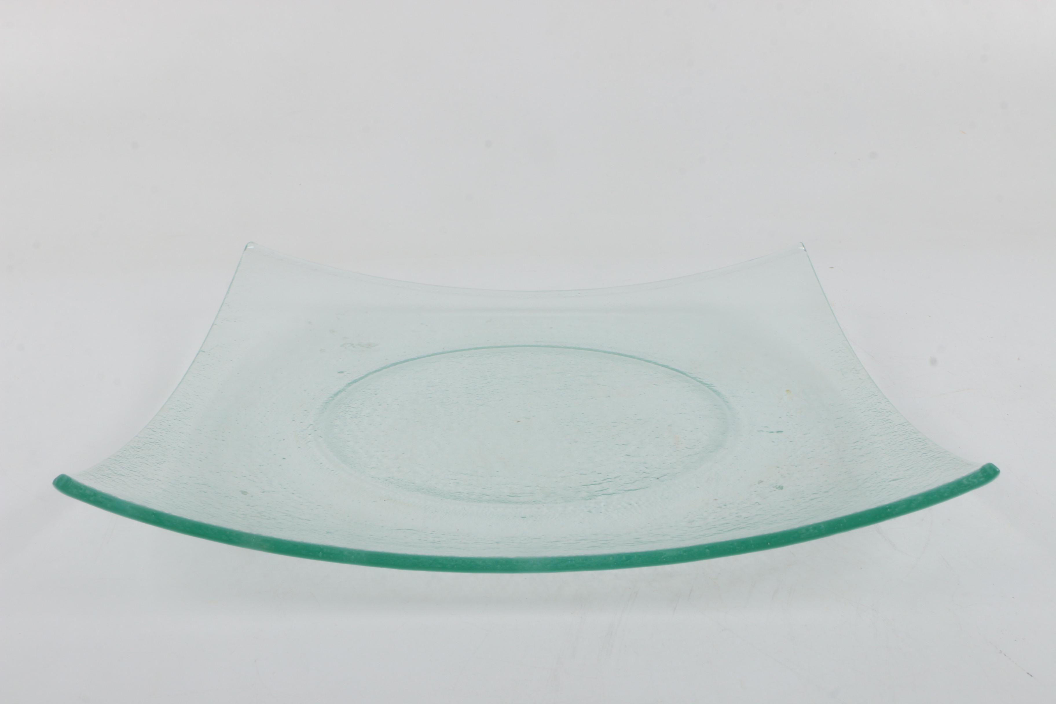 Glass Serving Plate and Metal Antler Stand