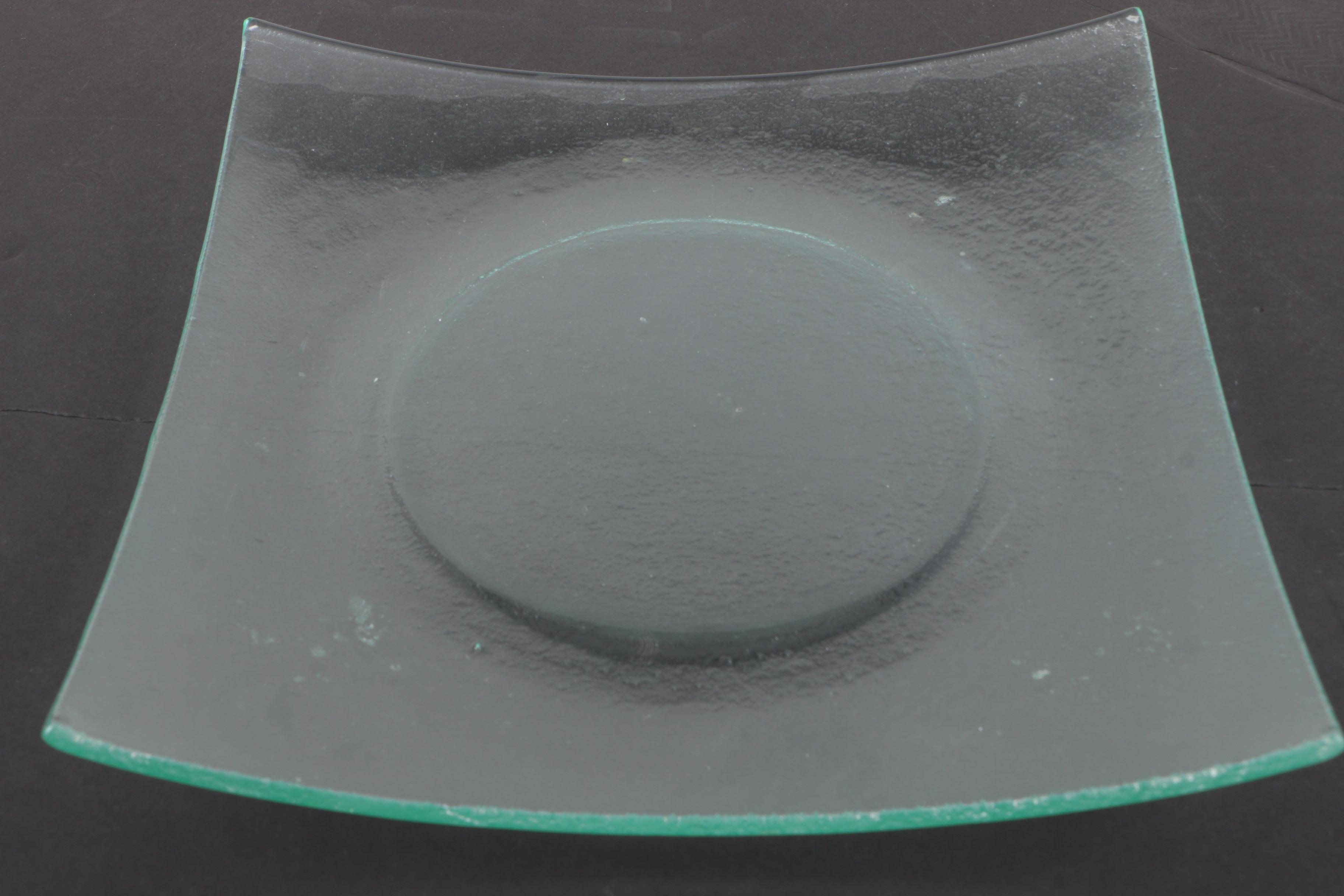 Glass Serving Plate and Metal Antler Stand