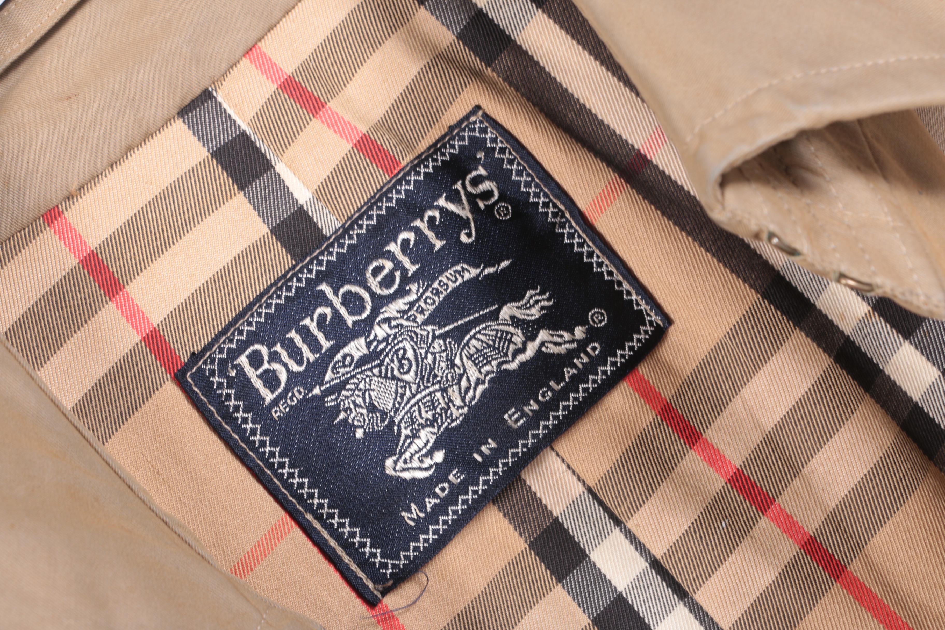 Men's 1980s Vintage Burberry Trench Coat