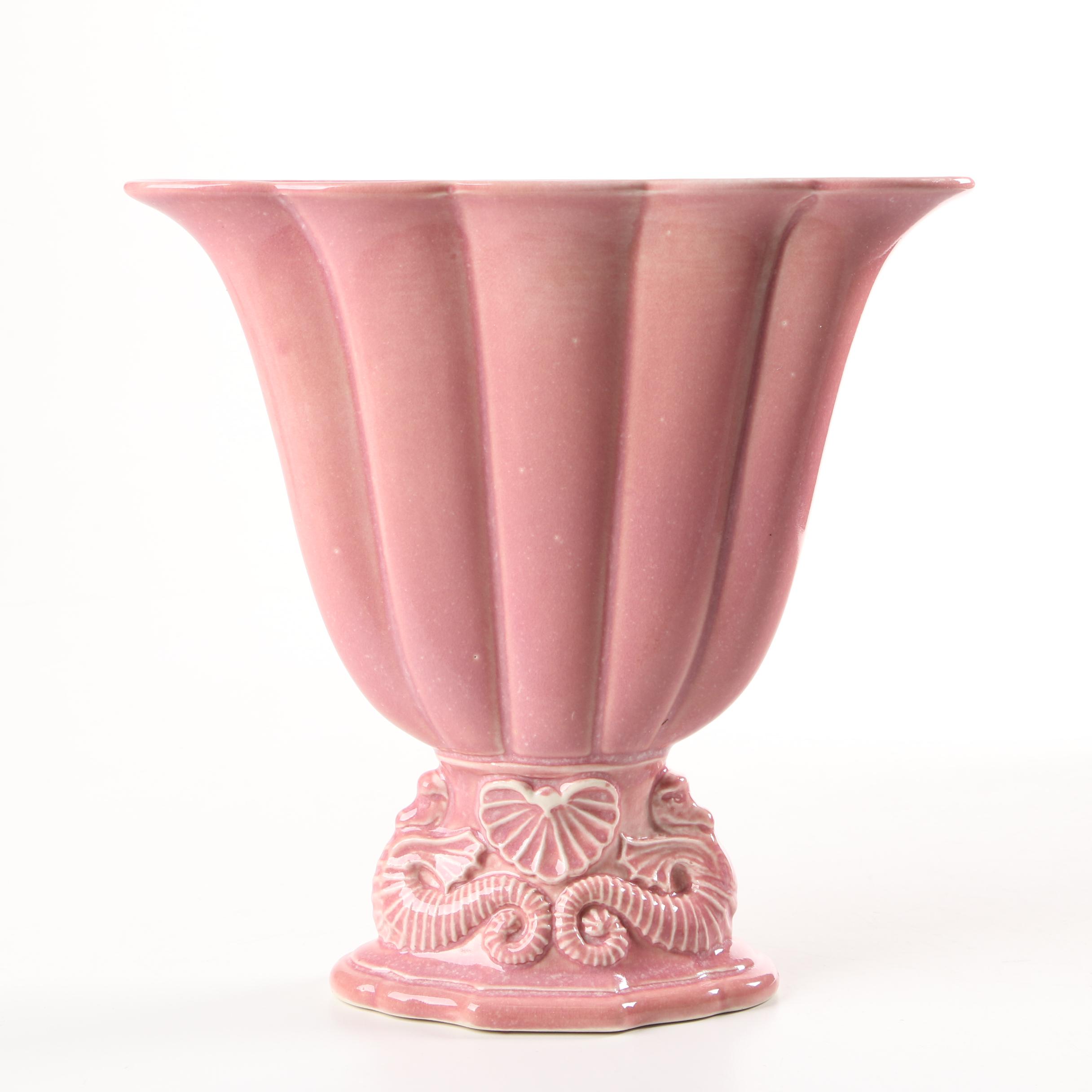 Cowan Pottery Seahorse Fan Vase