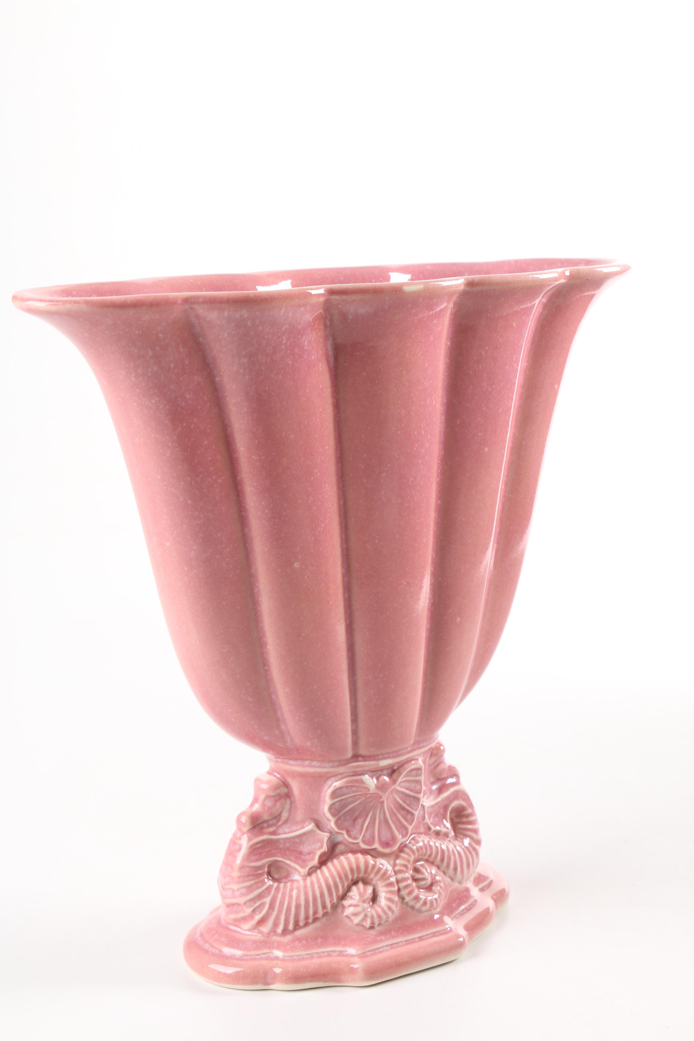 Cowan Pottery Seahorse Fan Vase