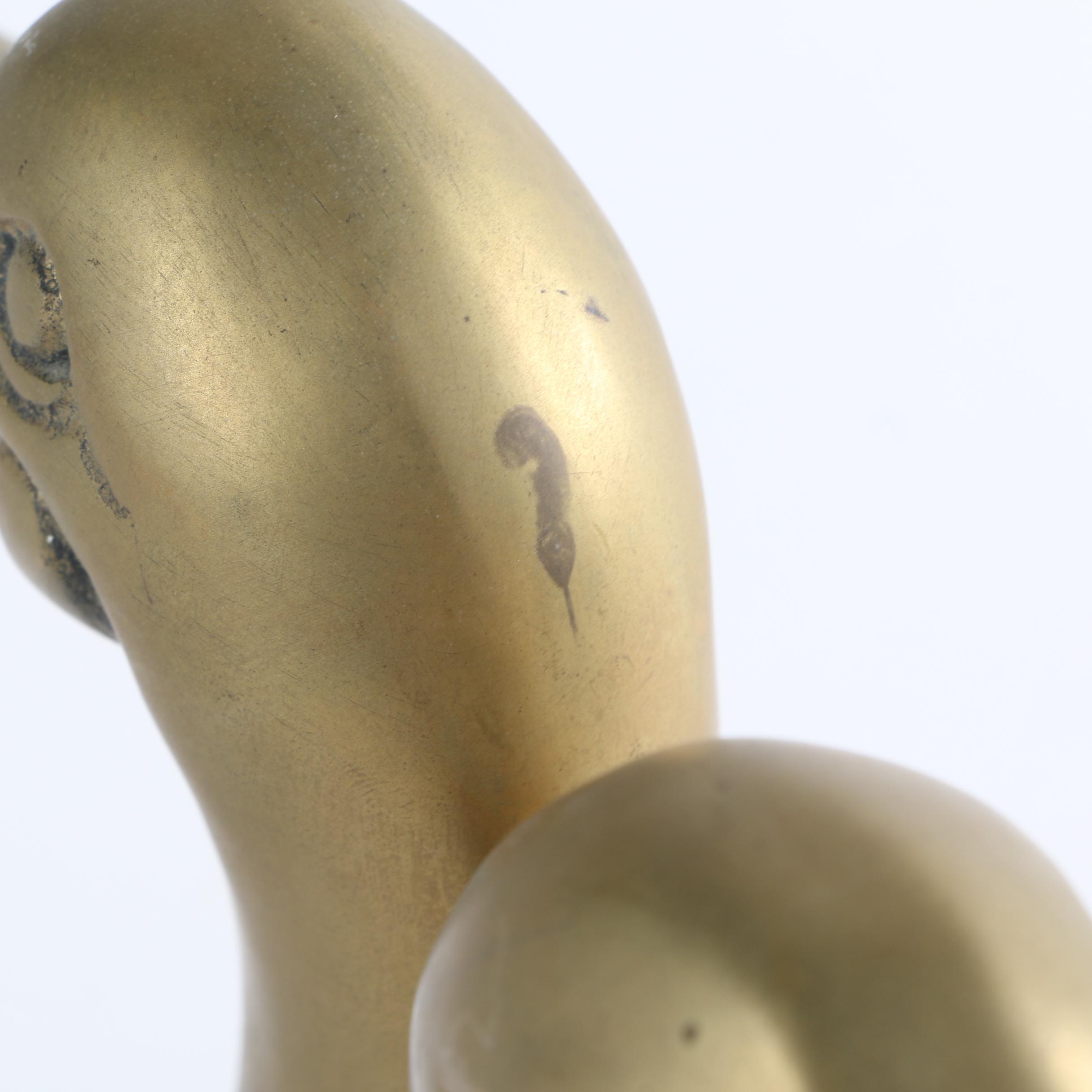 Brass Duck Head Bookends