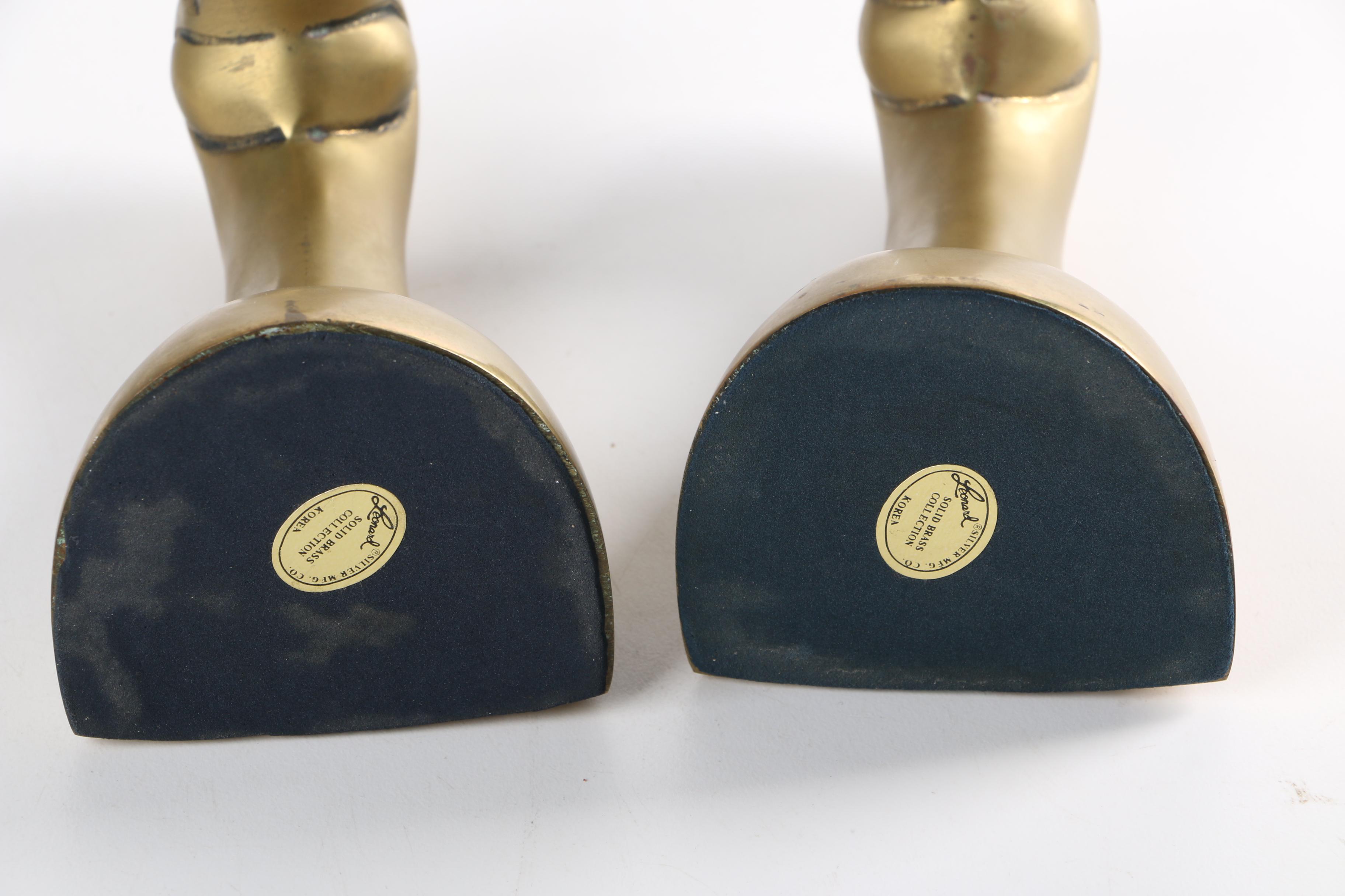 Brass Duck Head Bookends