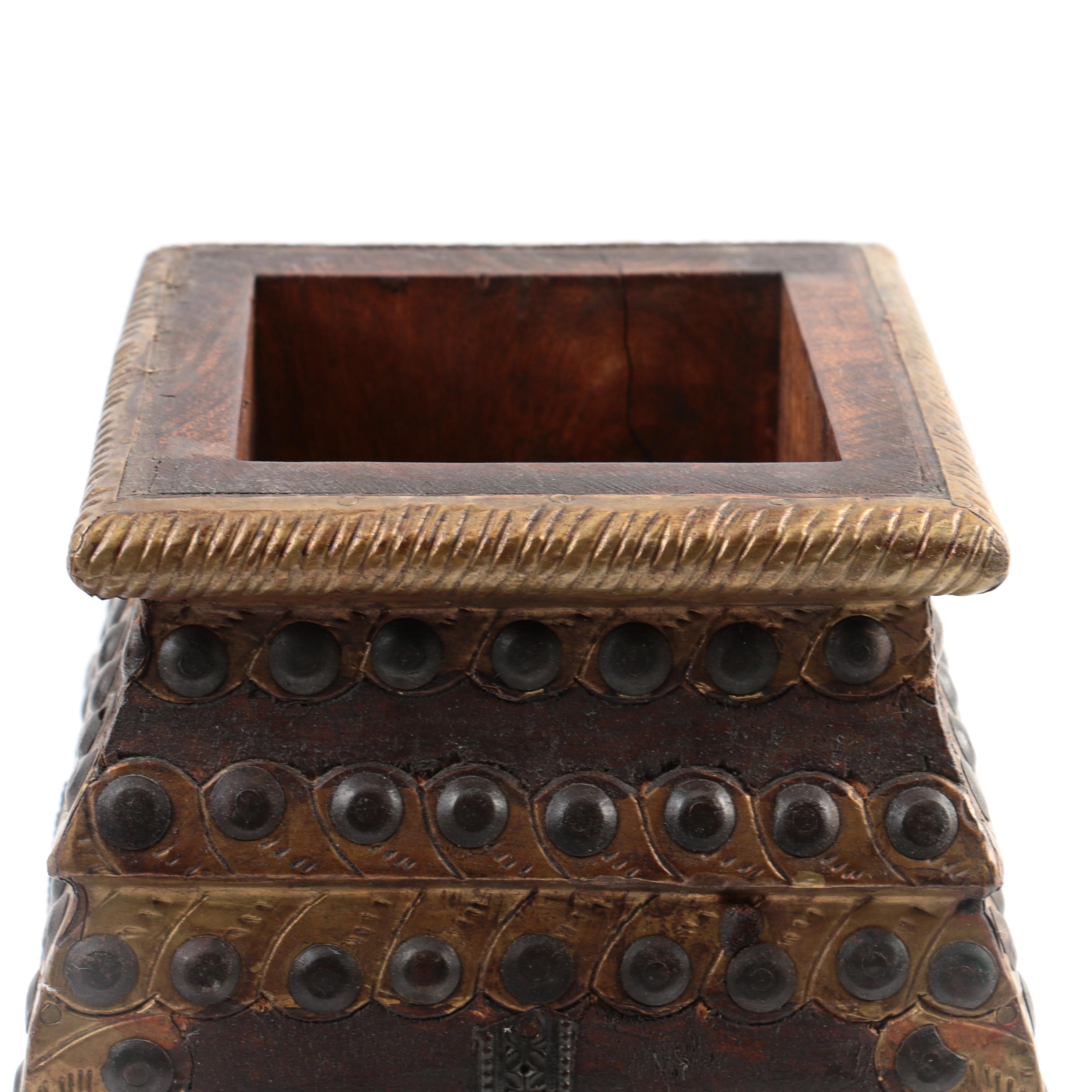 Baroque Style Wood Jars with Lids and Drawers