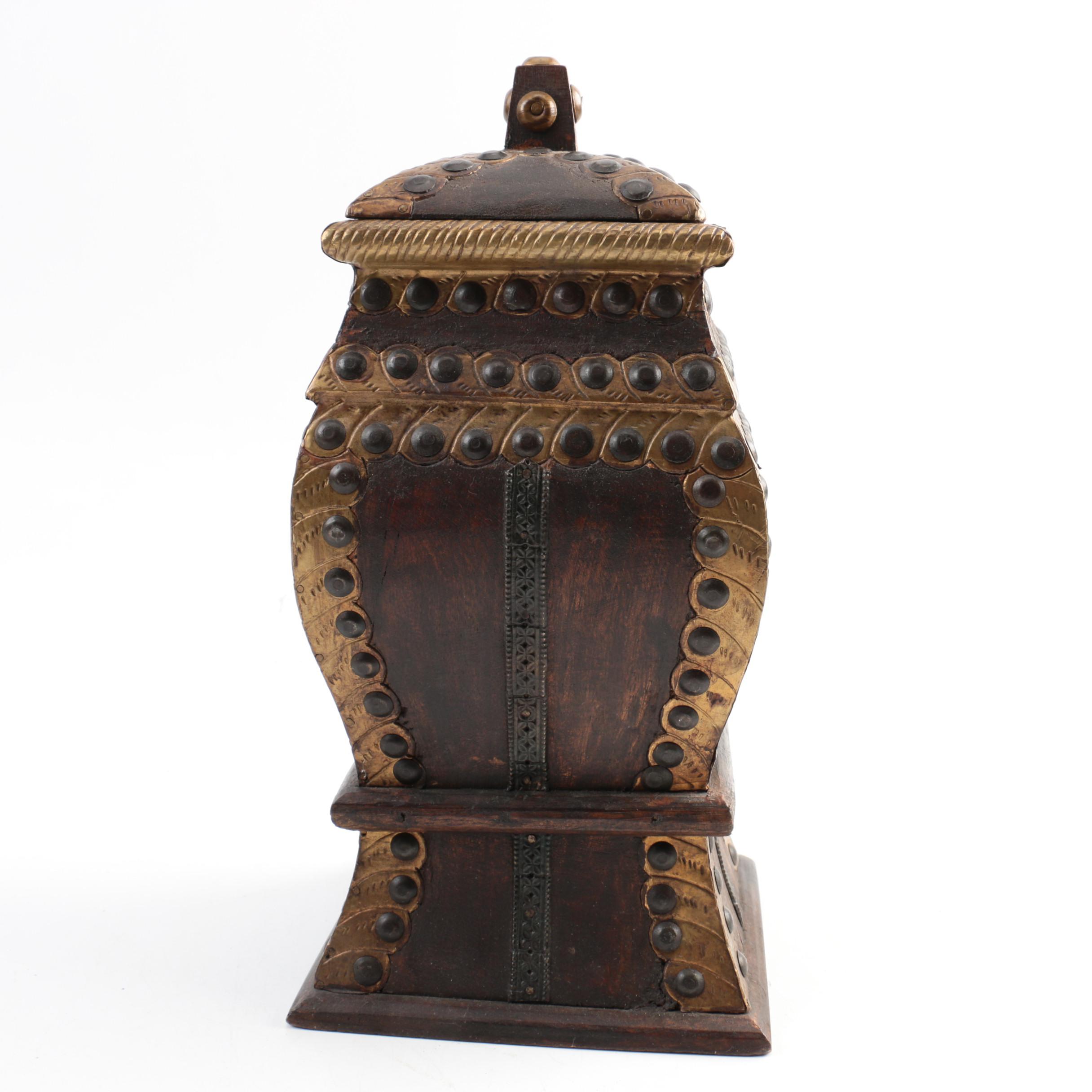 Baroque Style Wood Jars with Lids and Drawers