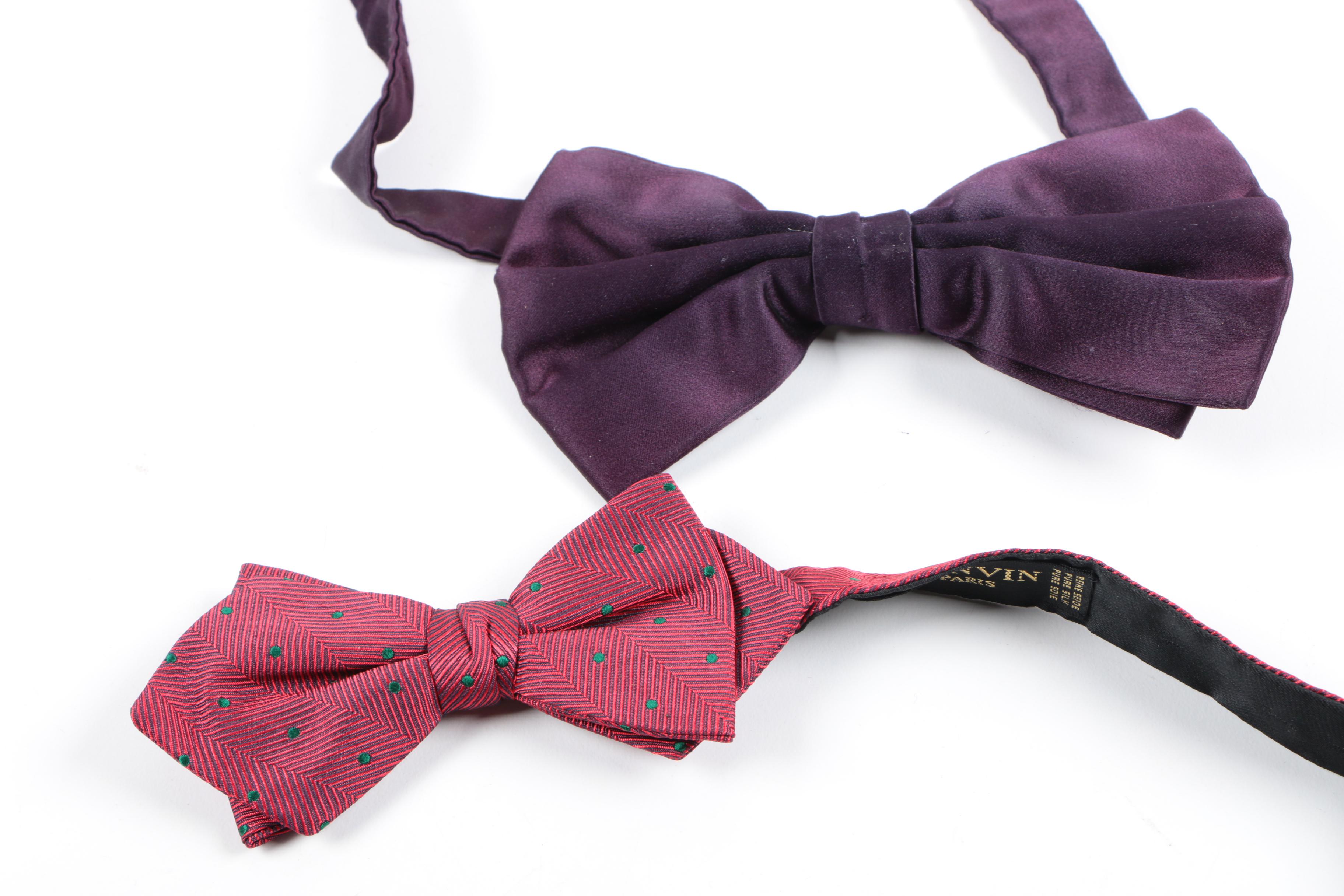 Silk Bow Ties Including Lanvin and Brooks Brothers