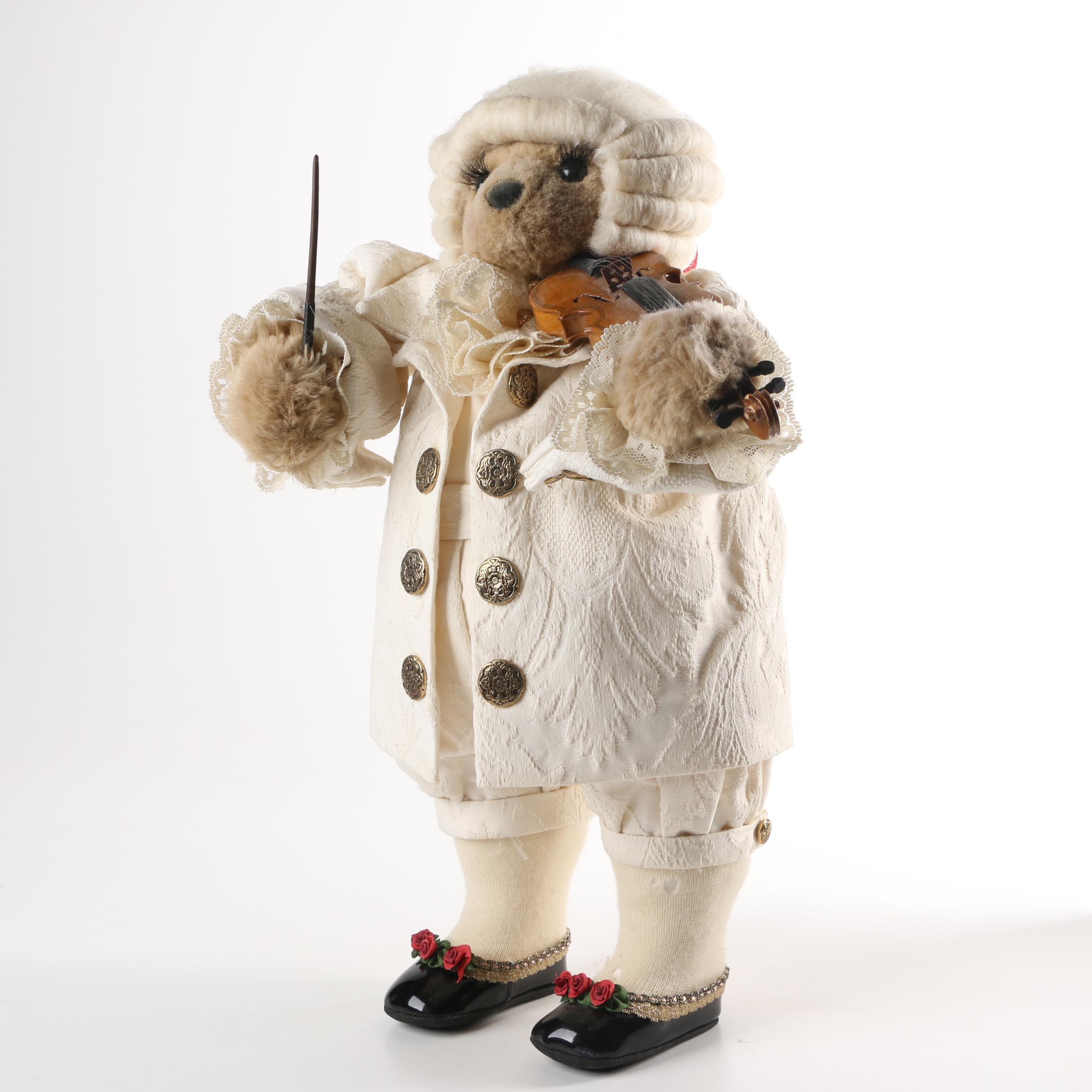 Stuffed Bear Playing Violin