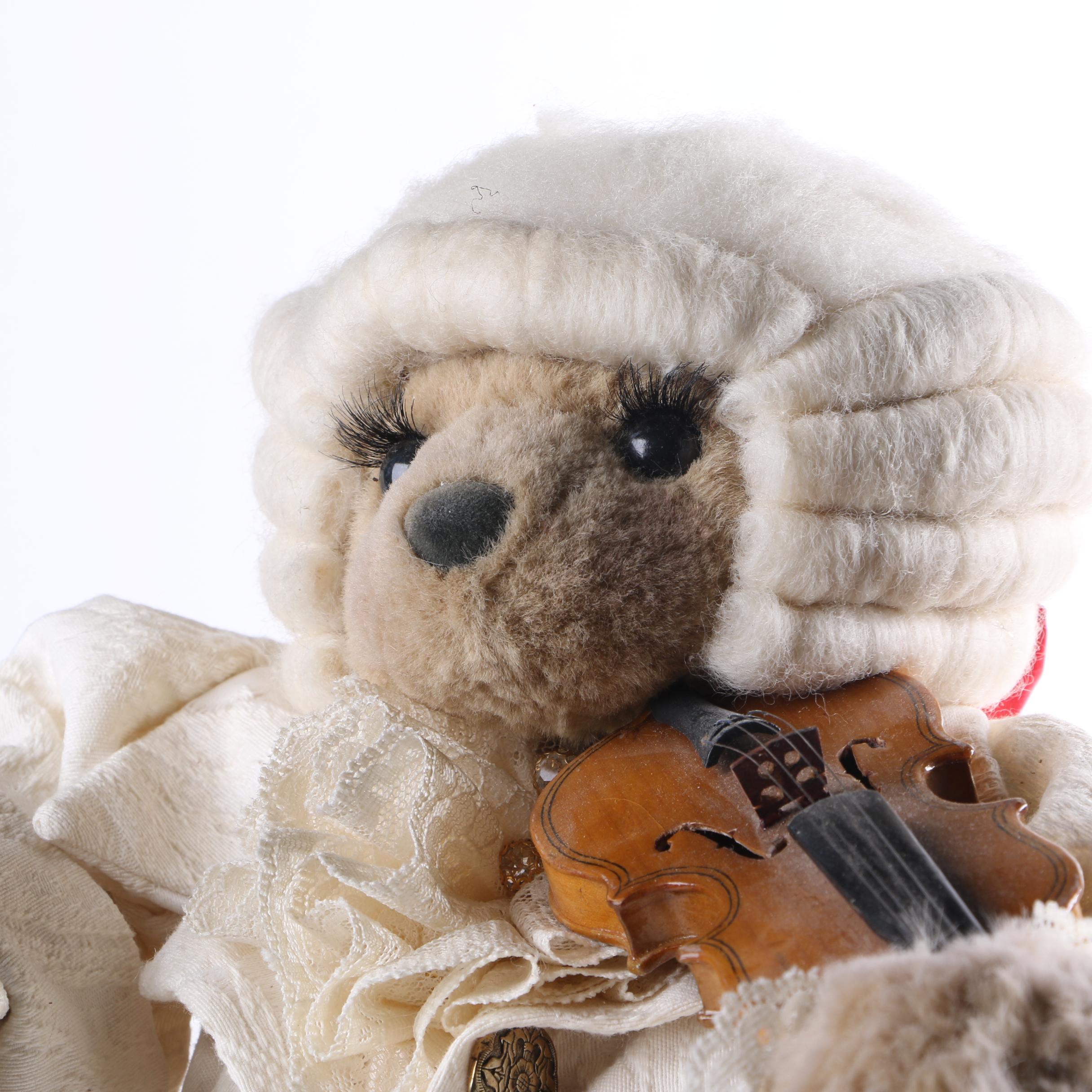 Stuffed Bear Playing Violin