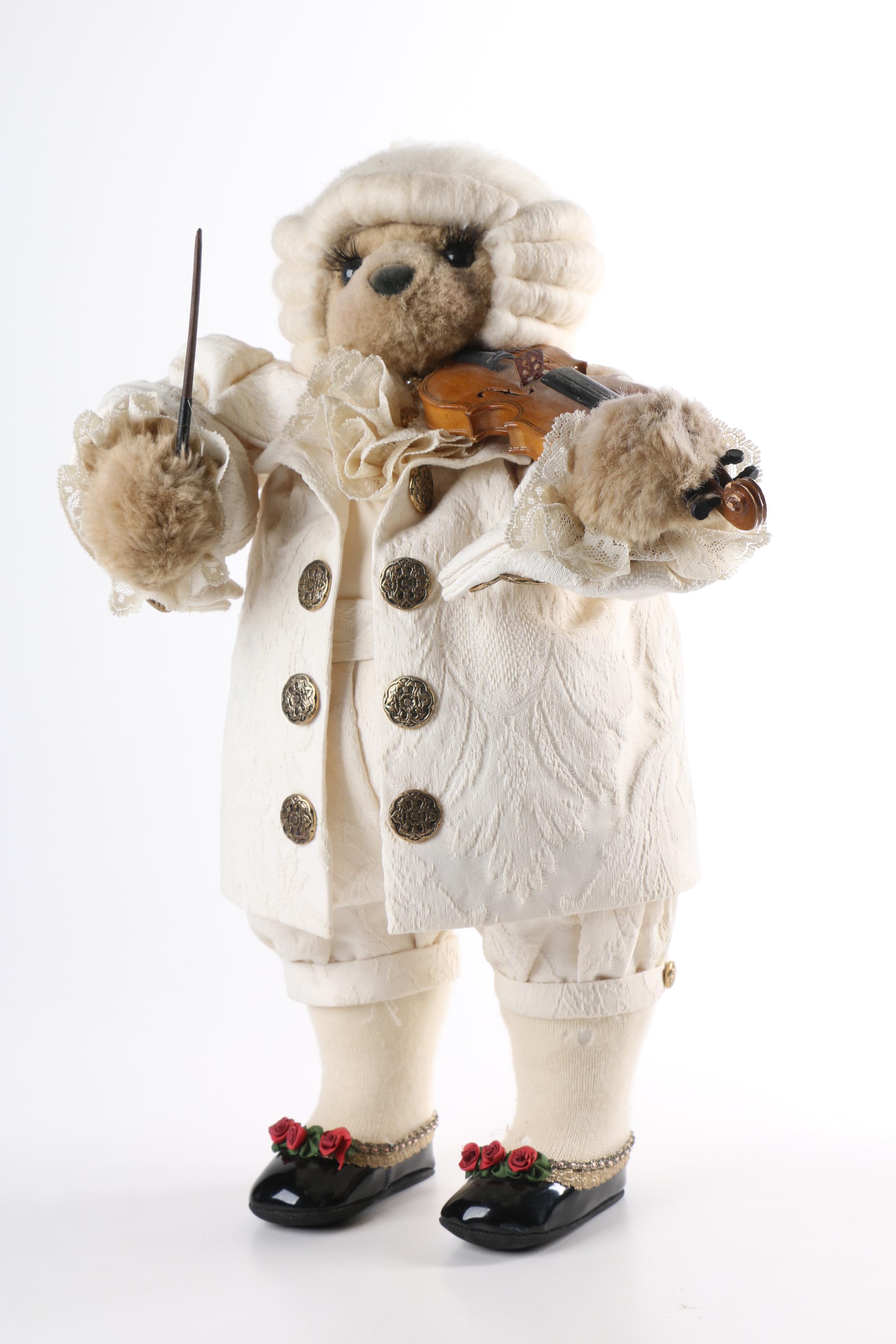 Stuffed Bear Playing Violin