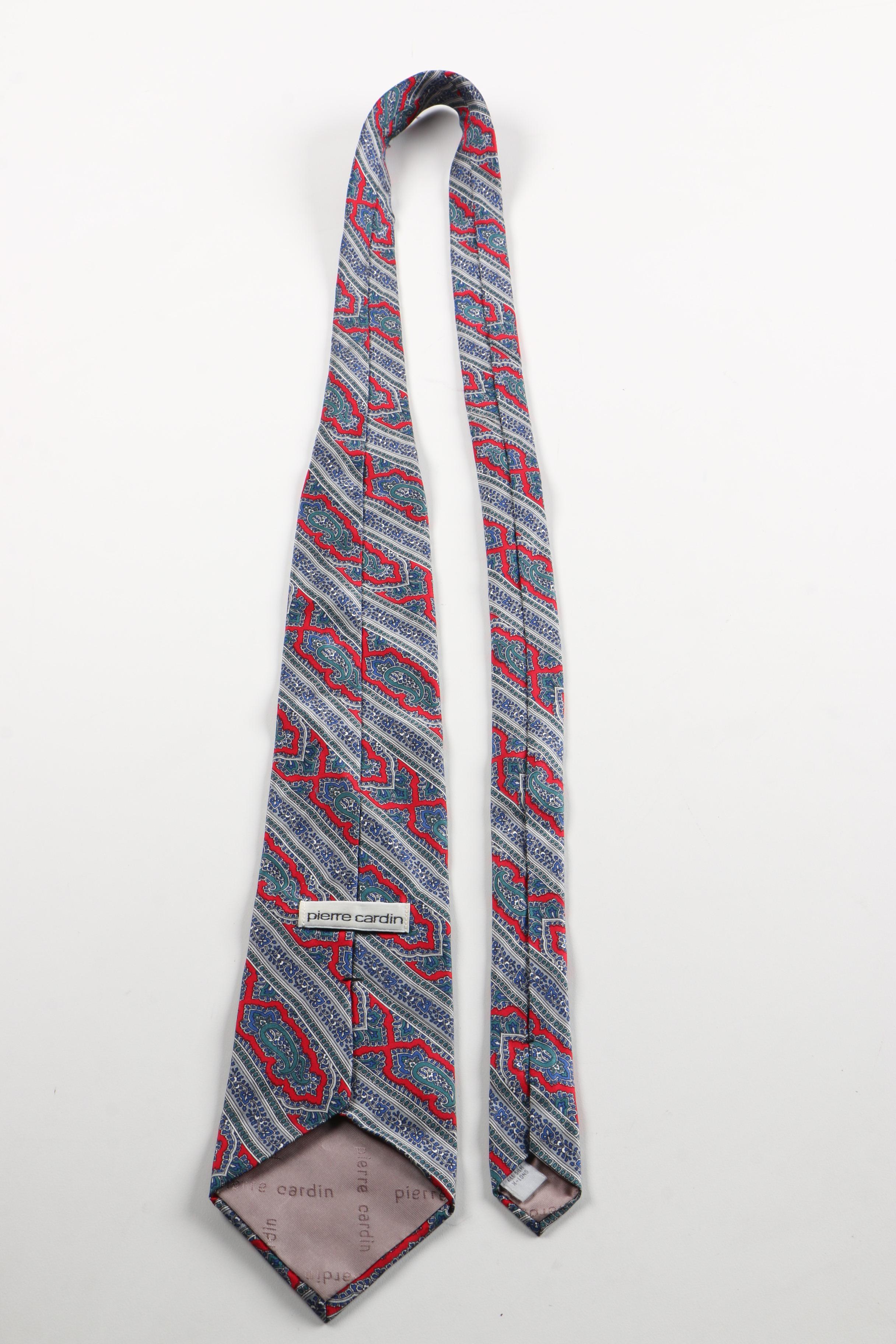 Pierre Cardin Silk Necktie with Museum Artifacts Tie