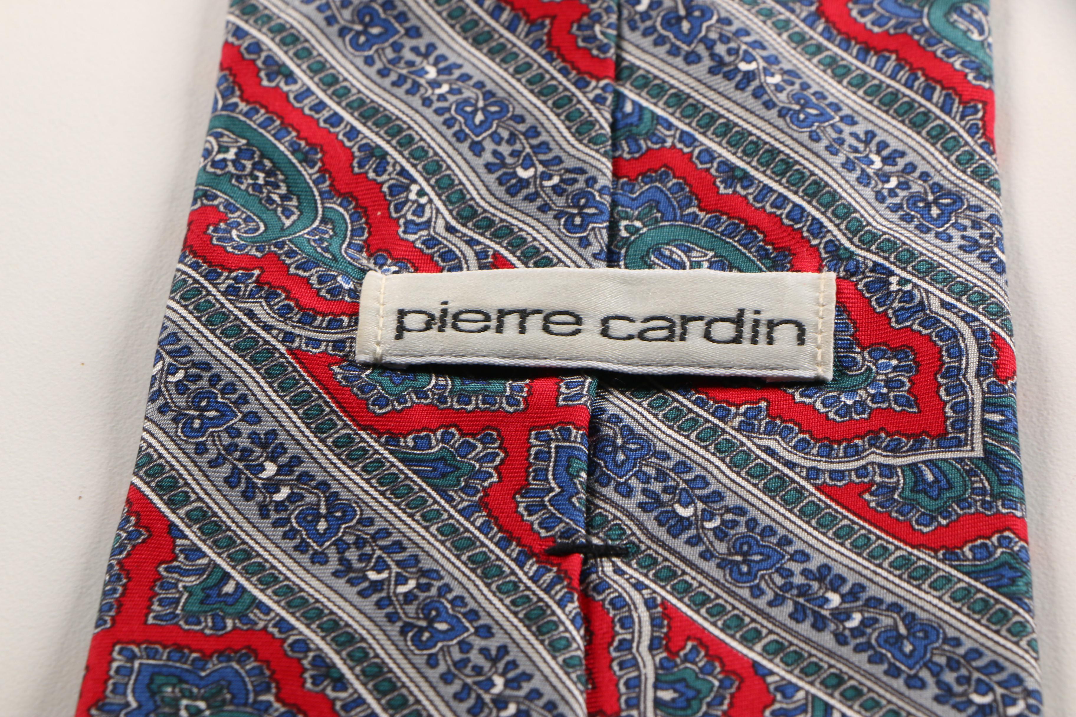 Pierre Cardin Silk Necktie with Museum Artifacts Tie