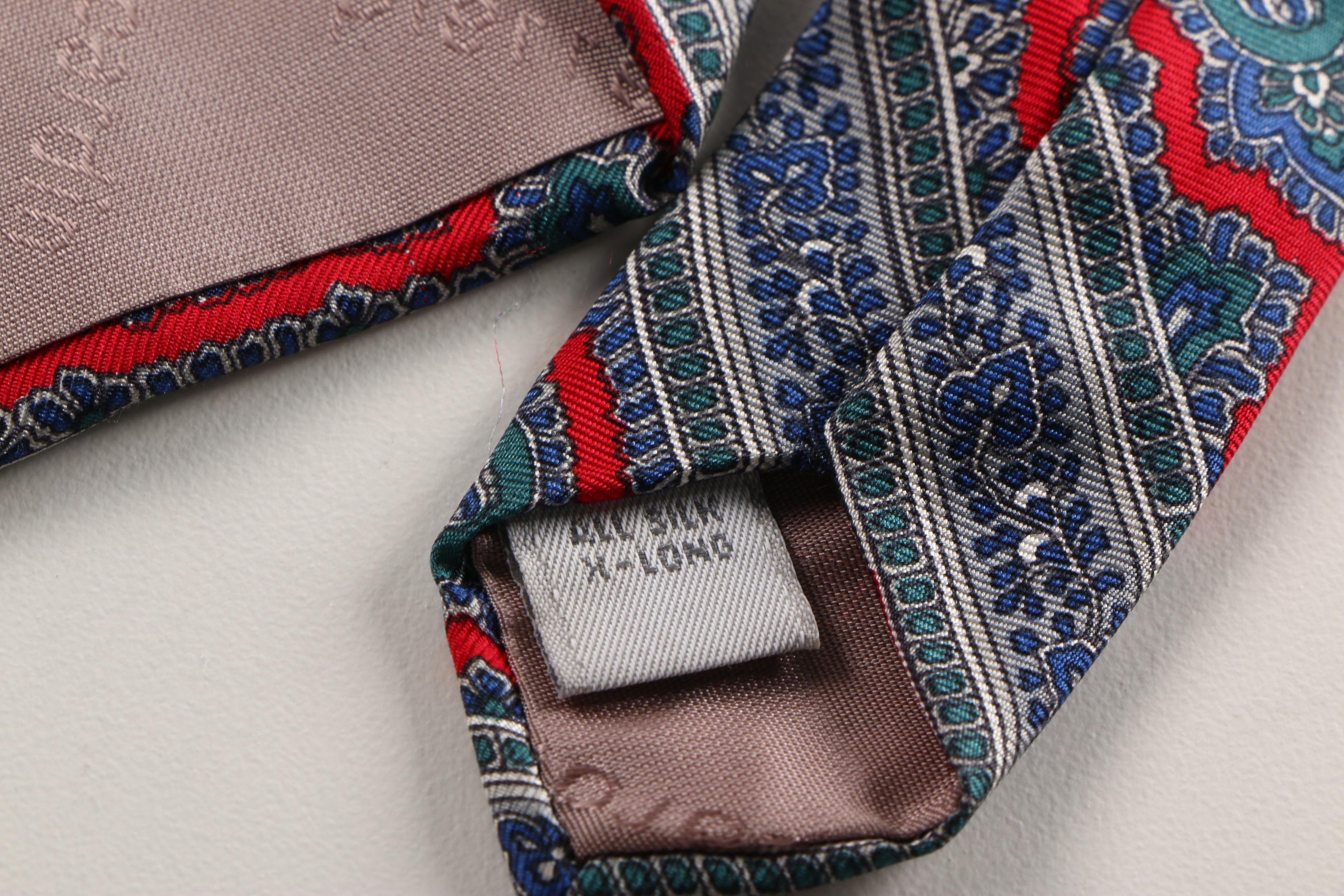 Pierre Cardin Silk Necktie with Museum Artifacts Tie