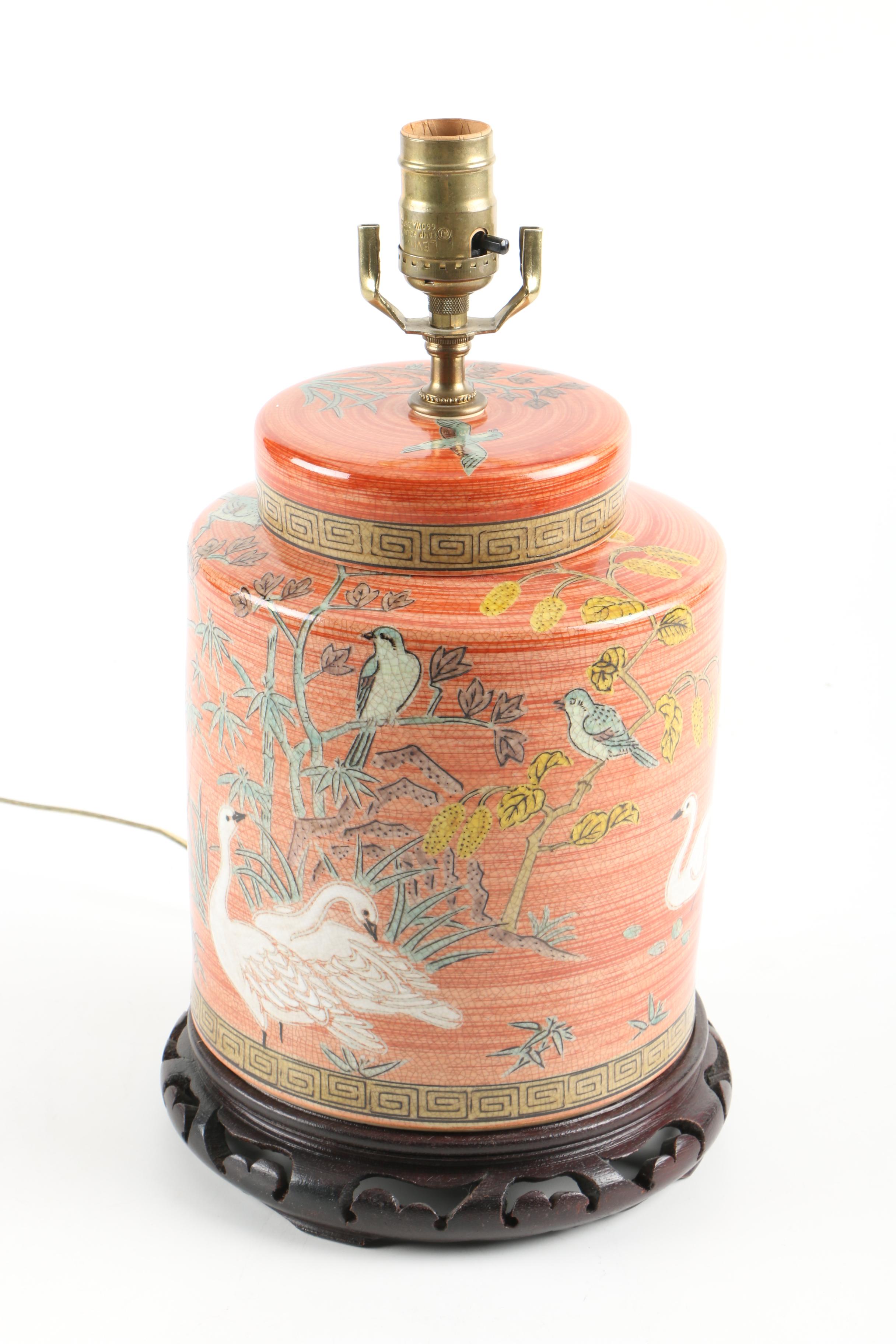 Chinoiserie Ceramic Table Lamp