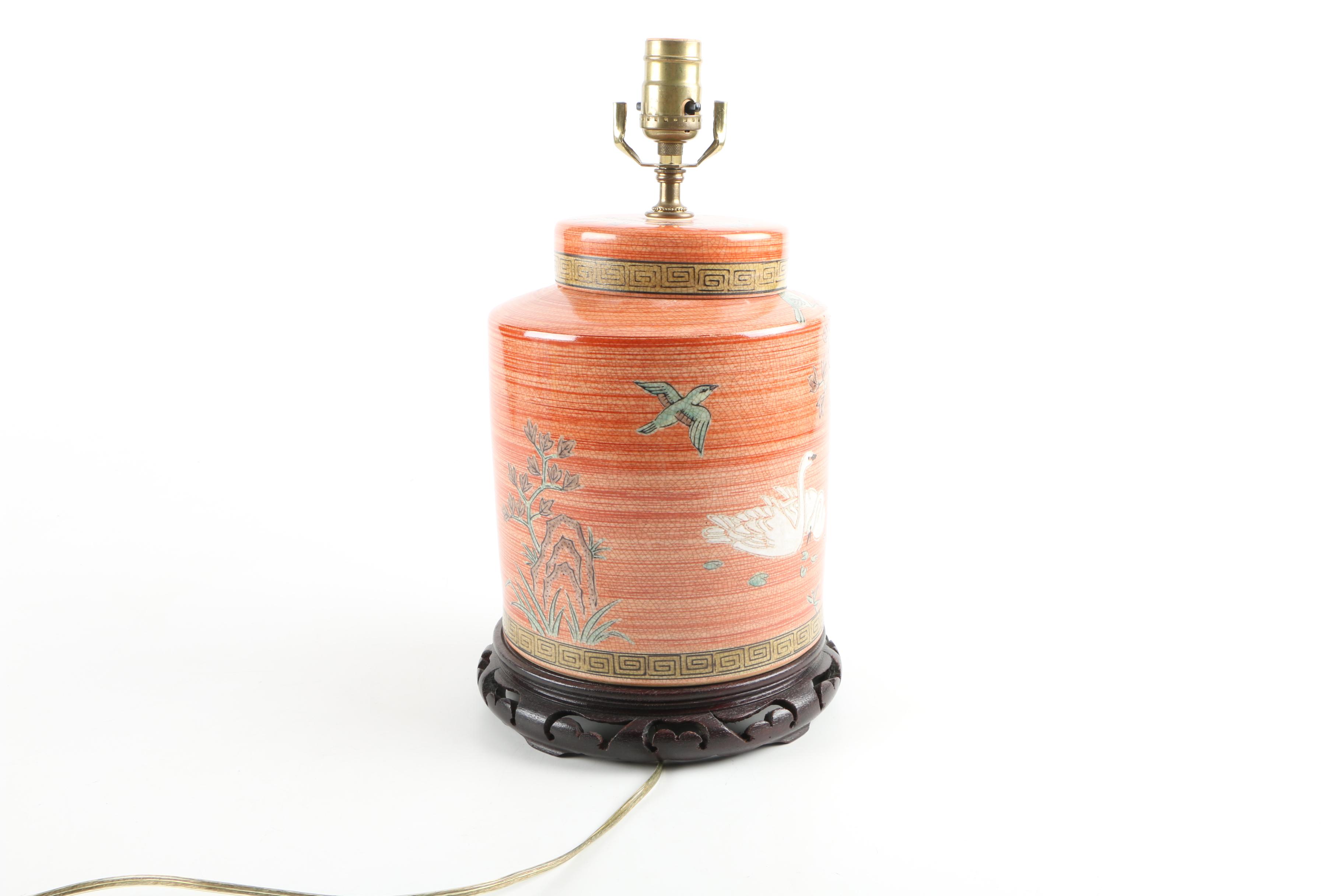 Chinoiserie Ceramic Table Lamp
