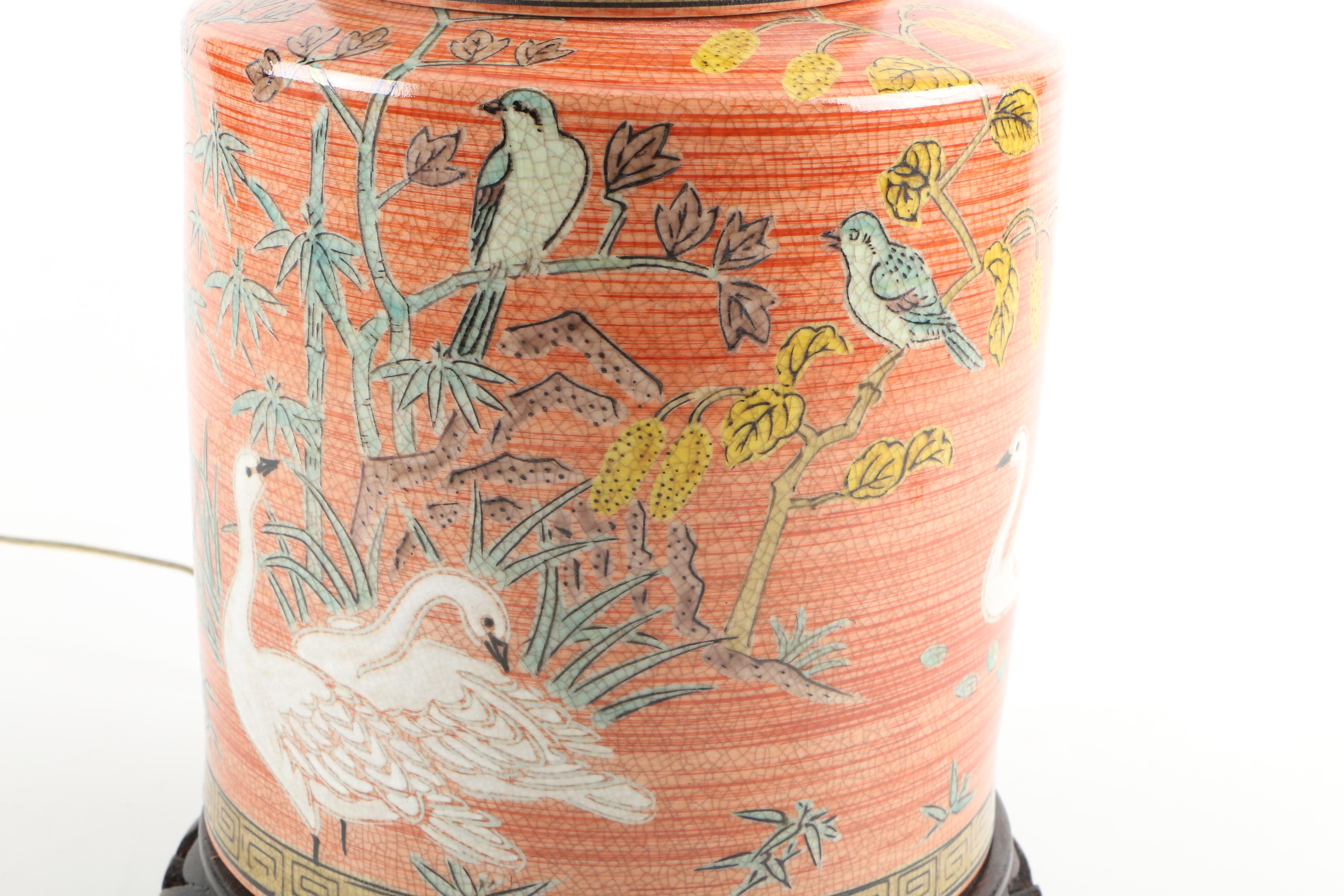 Chinoiserie Ceramic Table Lamp