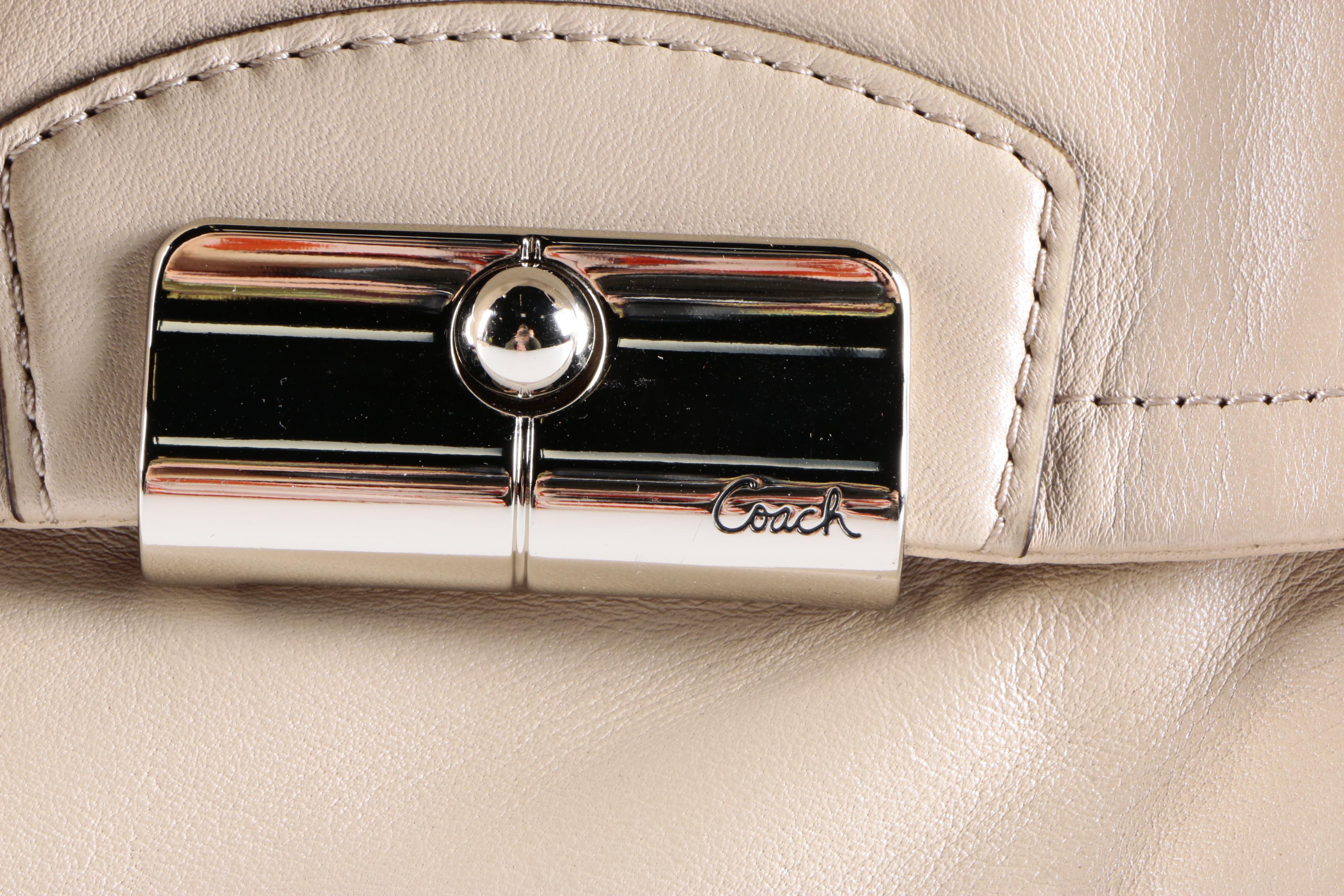 Coach Kristin Champagne Leather Hobo