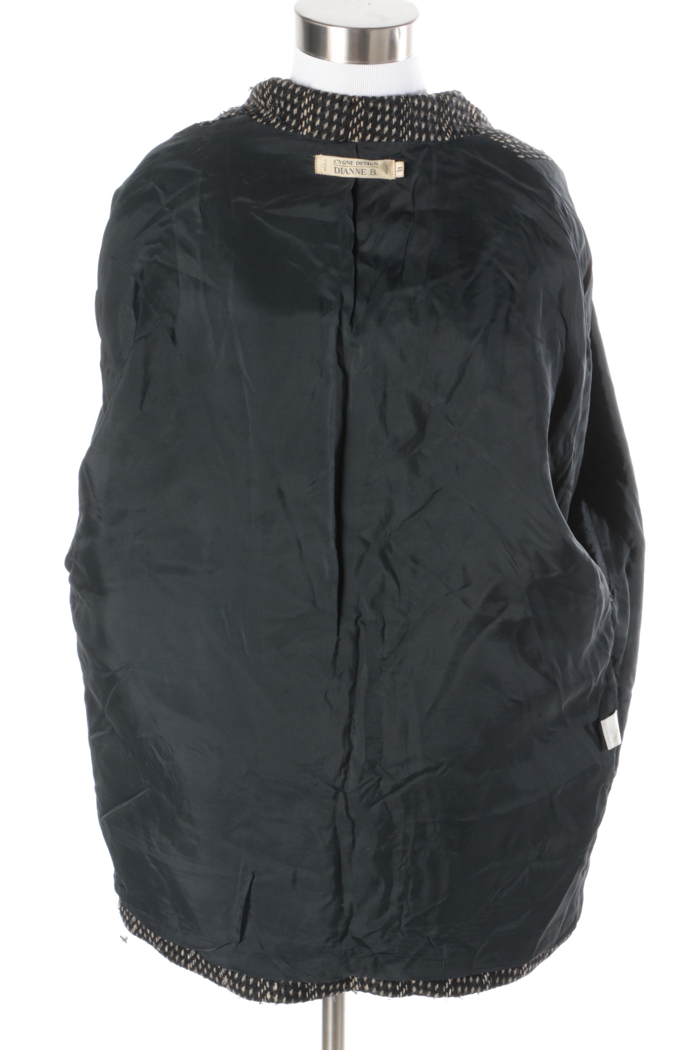 Women's Cygne Design Dianne B. Vintage Oversized Wool Blazer Jacket