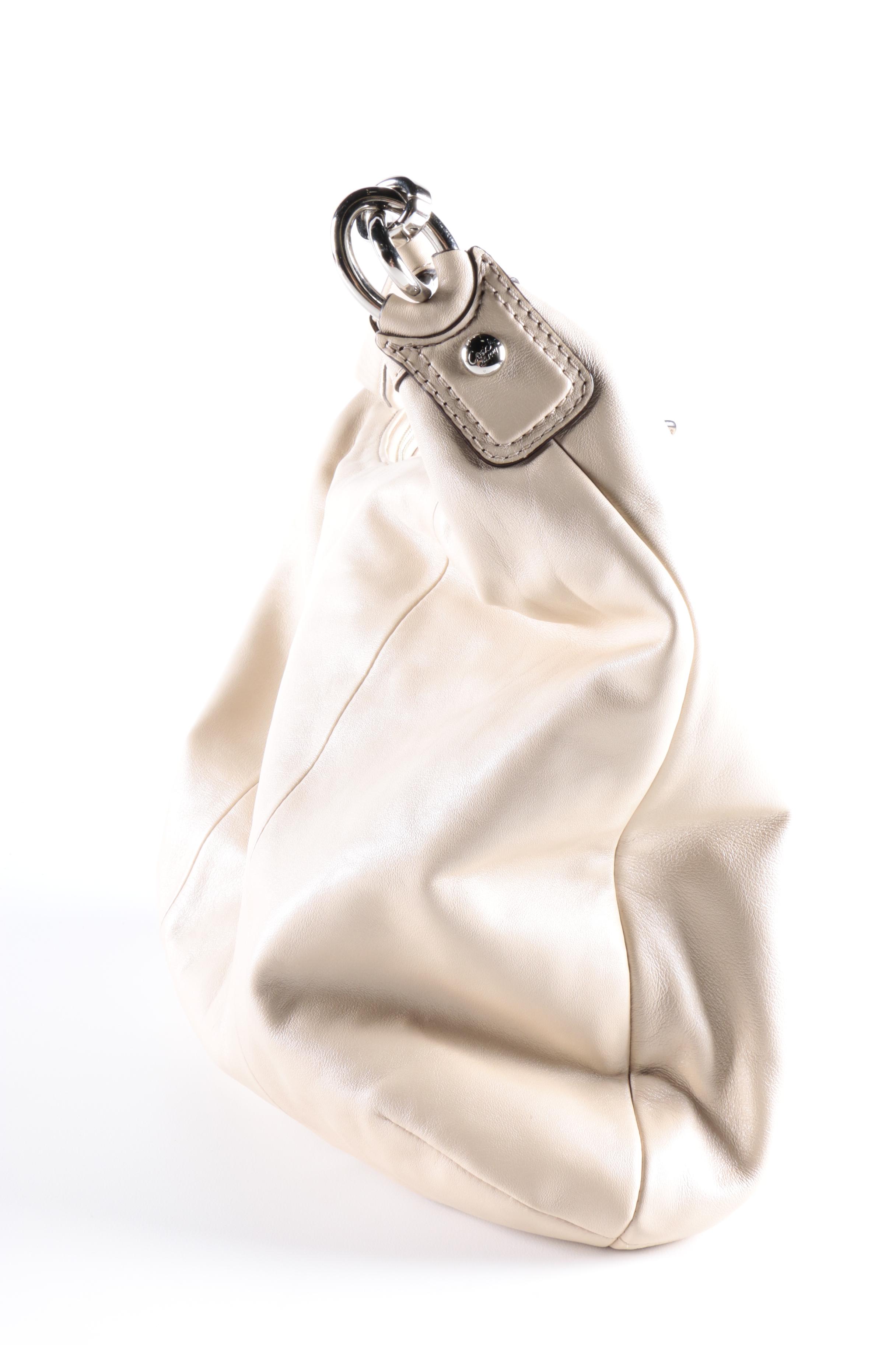 Coach Kristin Champagne Leather Hobo