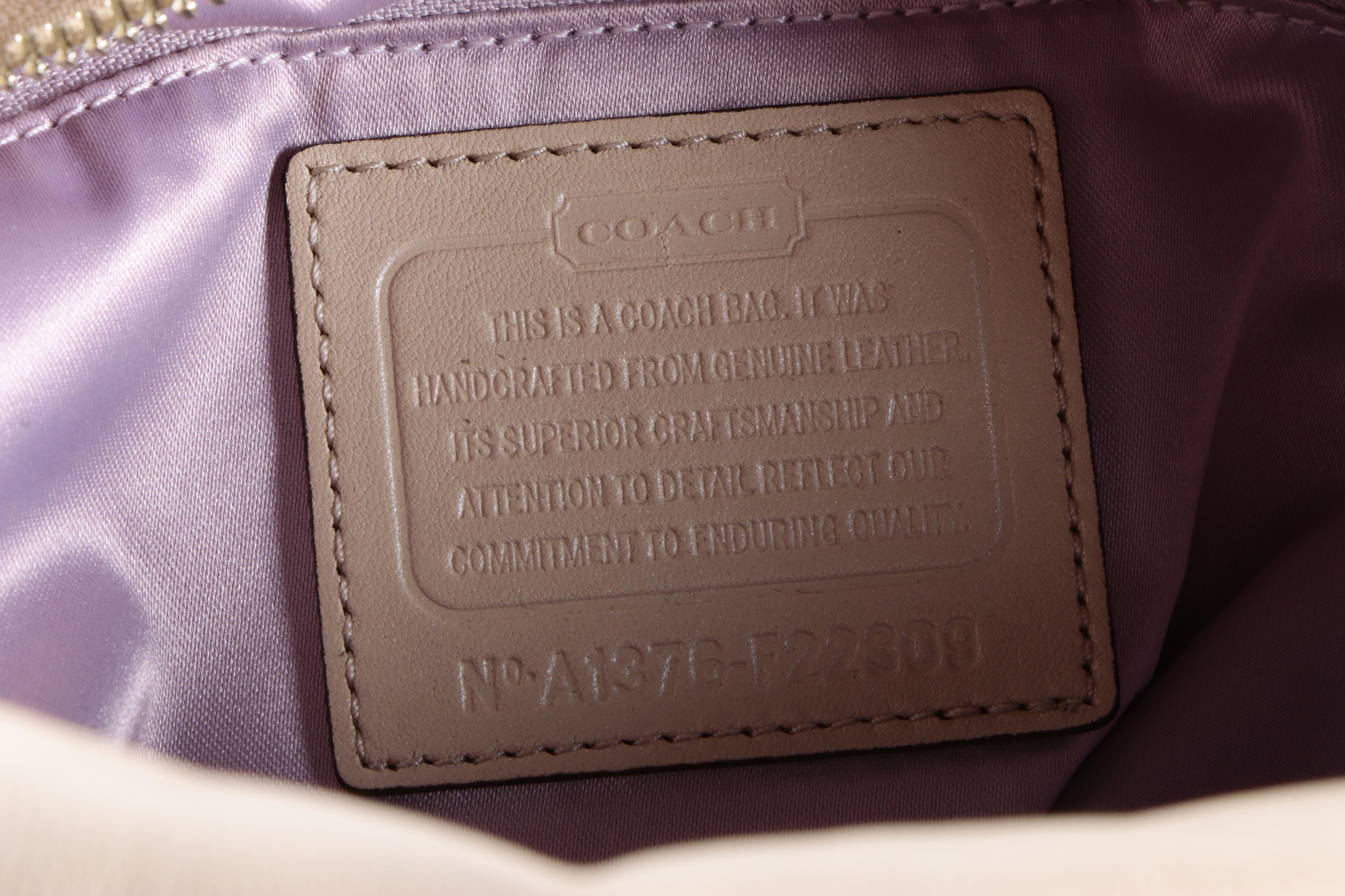 Coach Kristin Champagne Leather Hobo