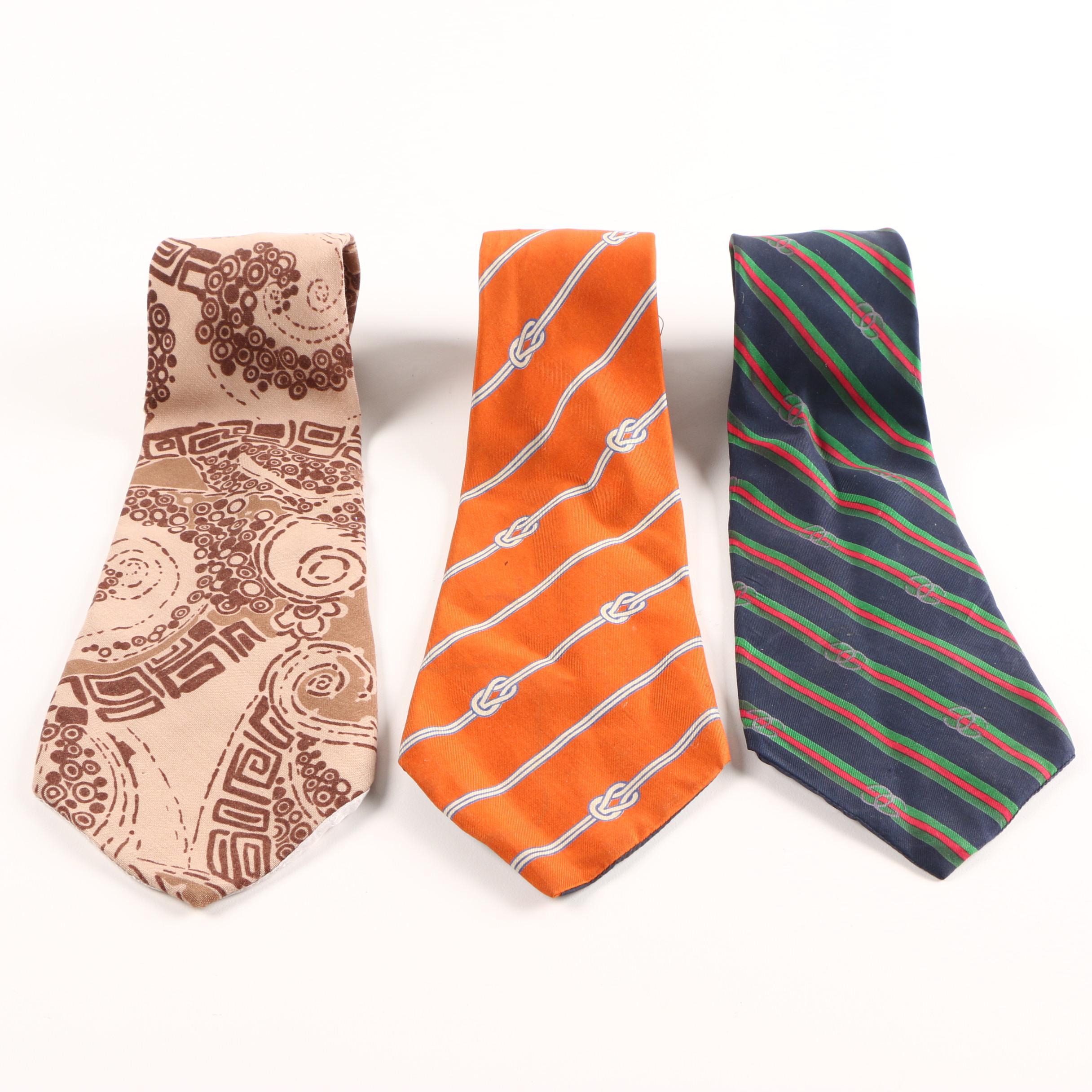 Christian Dior Necktie with Gucci Ties