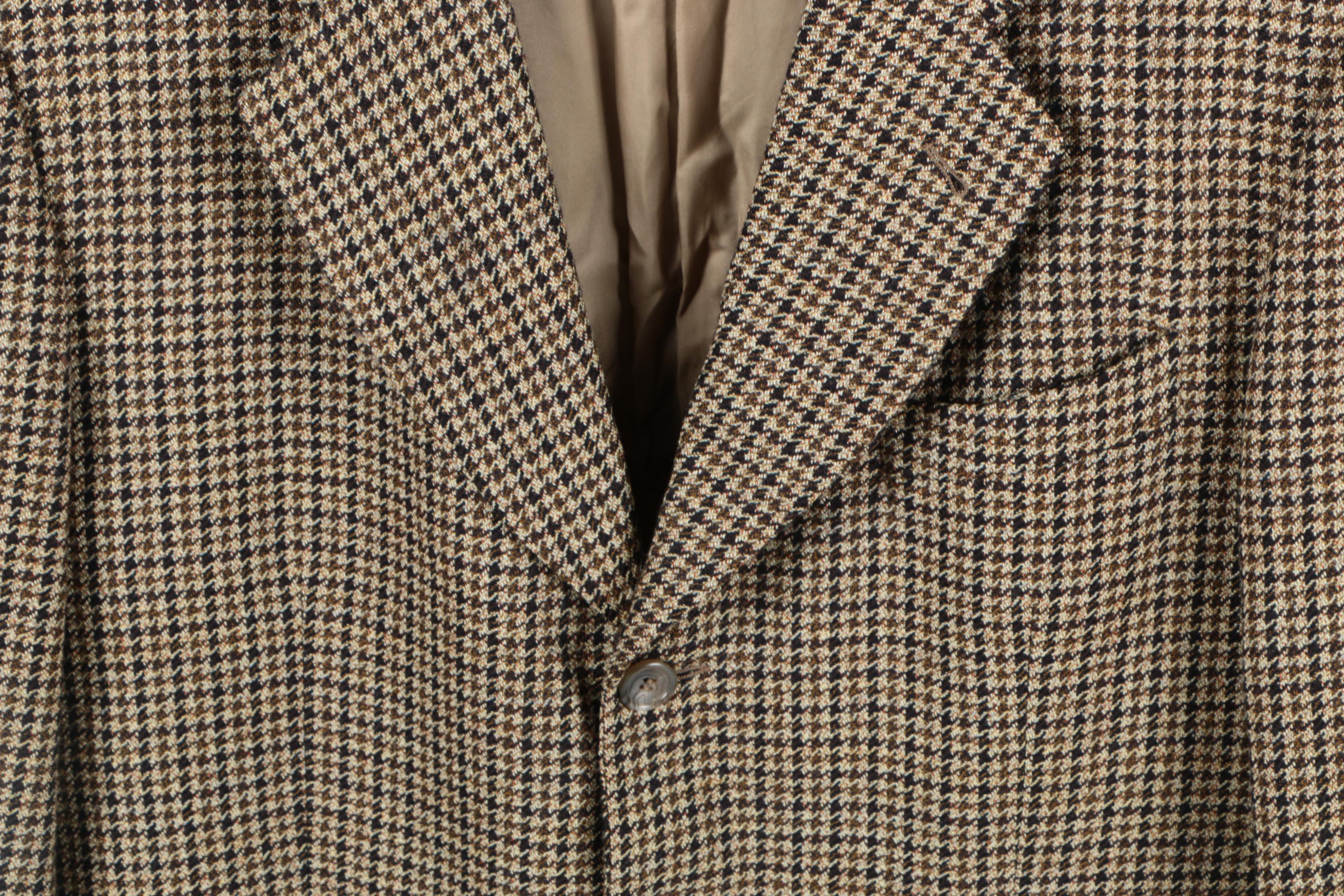 Barneys New York Houndstooth Style Suit Jacket with Another Jacket