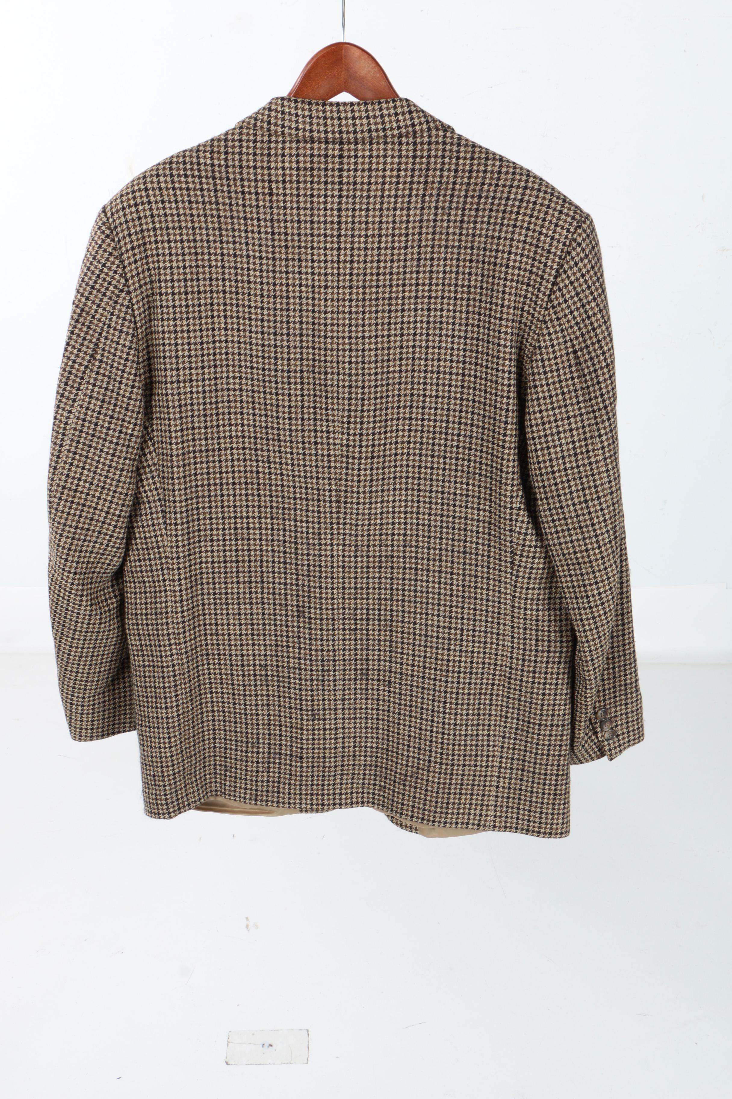 Barneys New York Houndstooth Style Suit Jacket with Another Jacket