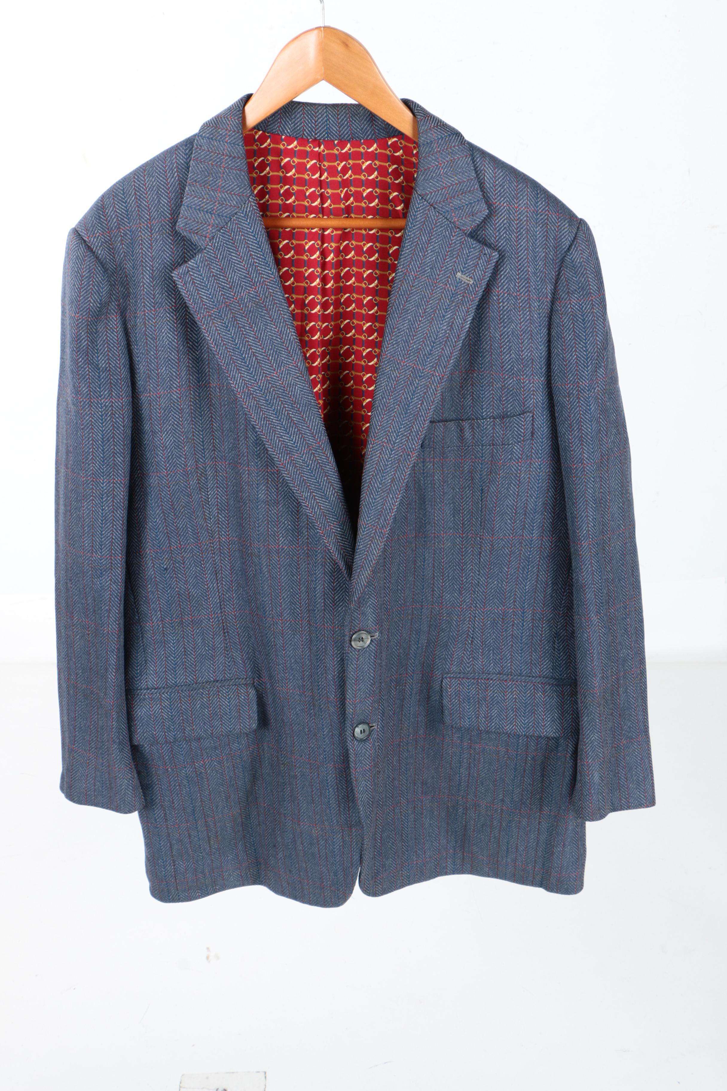 Barneys New York Houndstooth Style Suit Jacket with Another Jacket