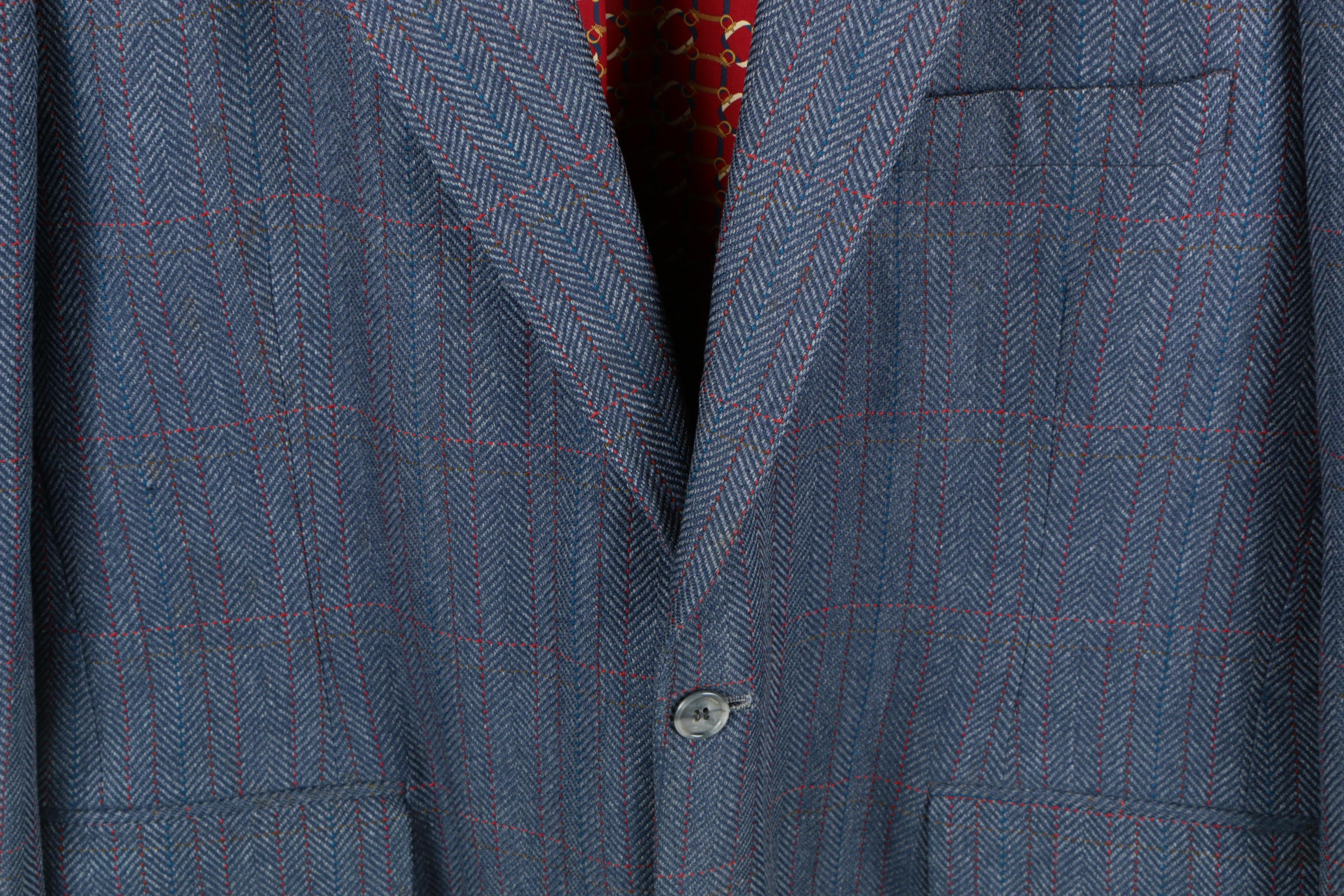 Barneys New York Houndstooth Style Suit Jacket with Another Jacket