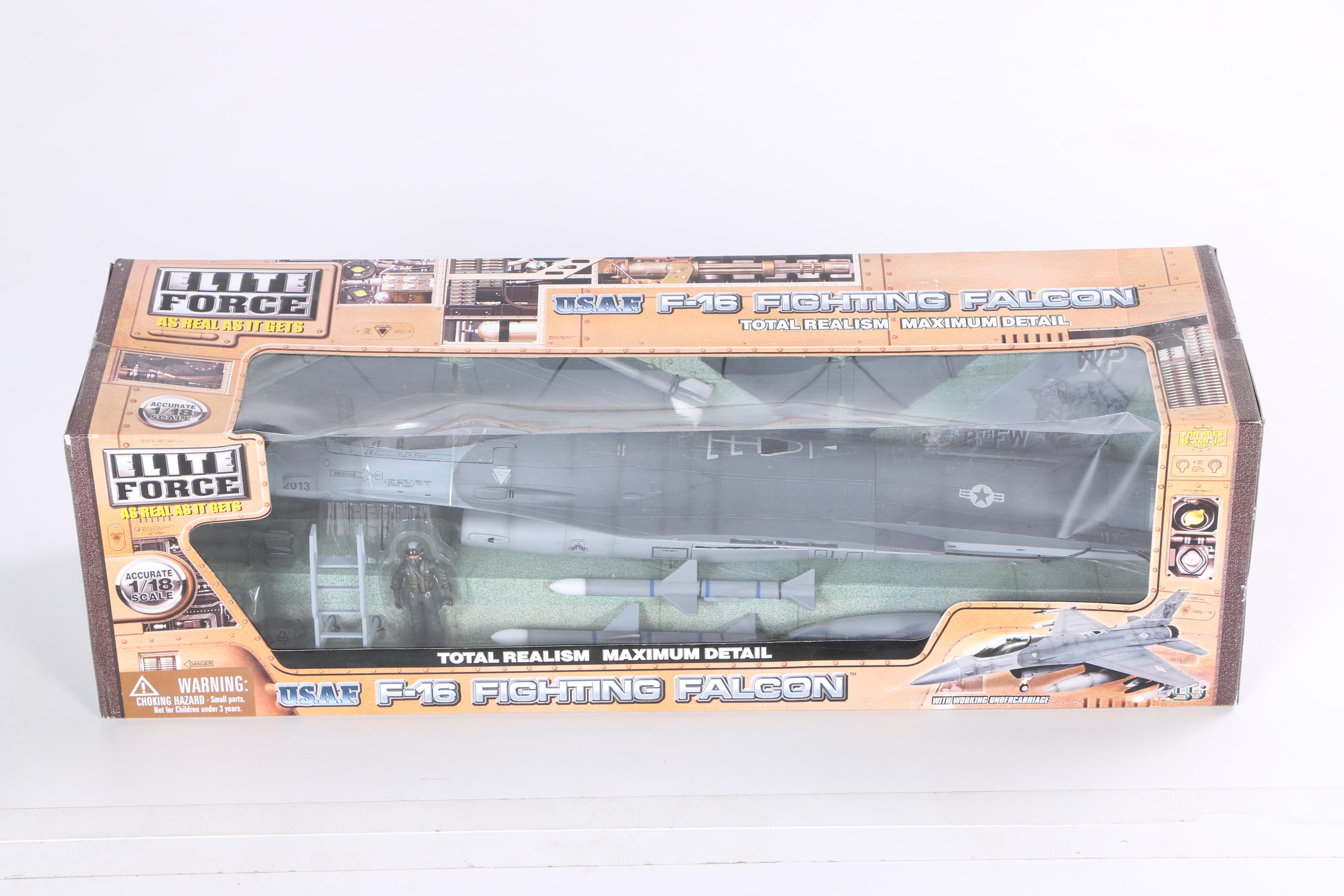Elite Force 1/18 Scale U.S.A.F. F-16 Fighting Falcon Toy