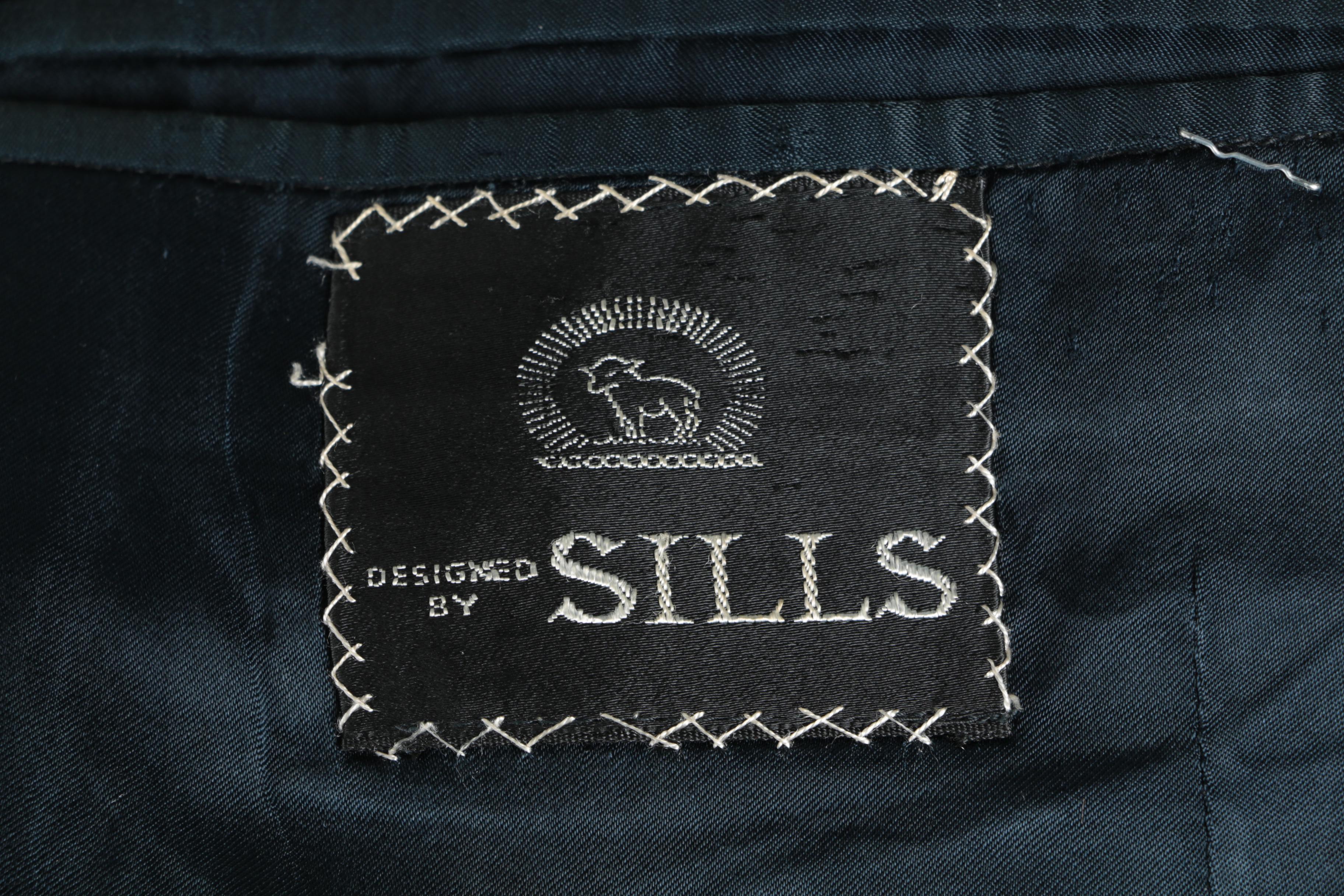 Vintage Custom Made Double Breasted Suit Coat by Sills