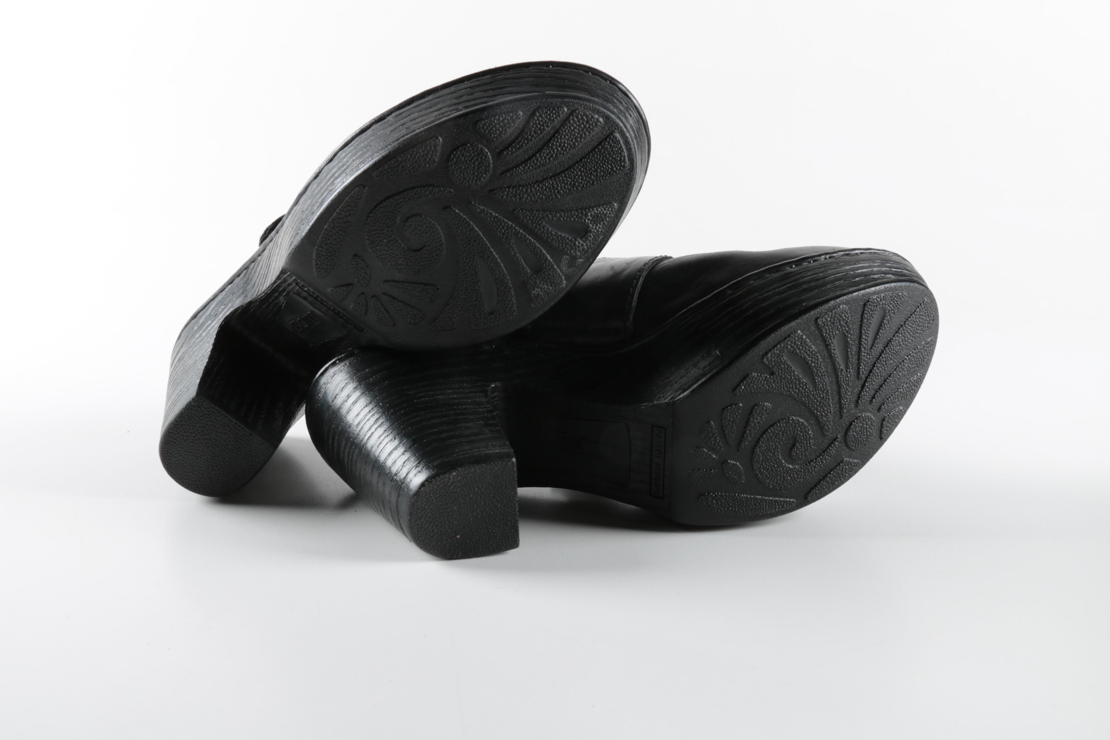 Born Leather Clogs and Guess Logo Print Sneakers