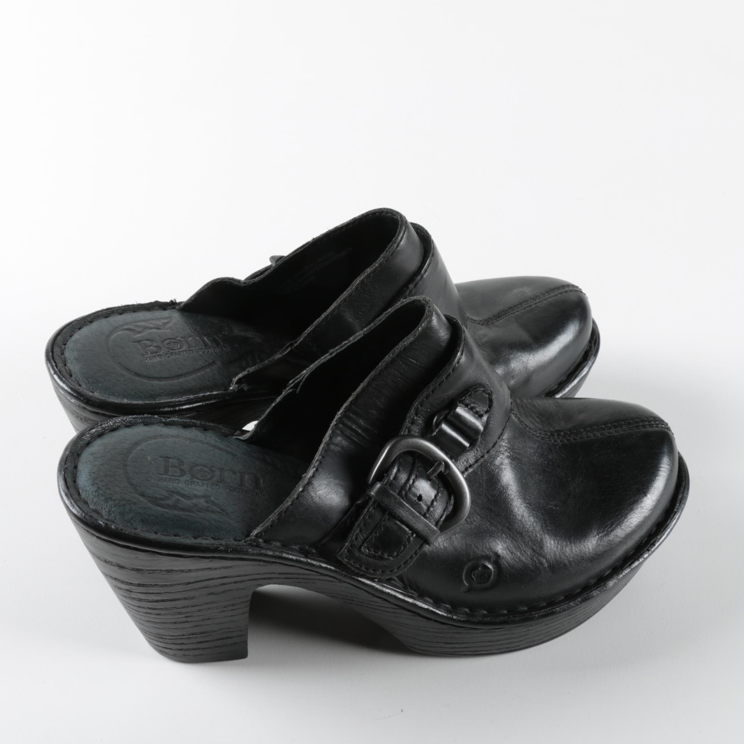 Born Leather Clogs and Guess Logo Print Sneakers