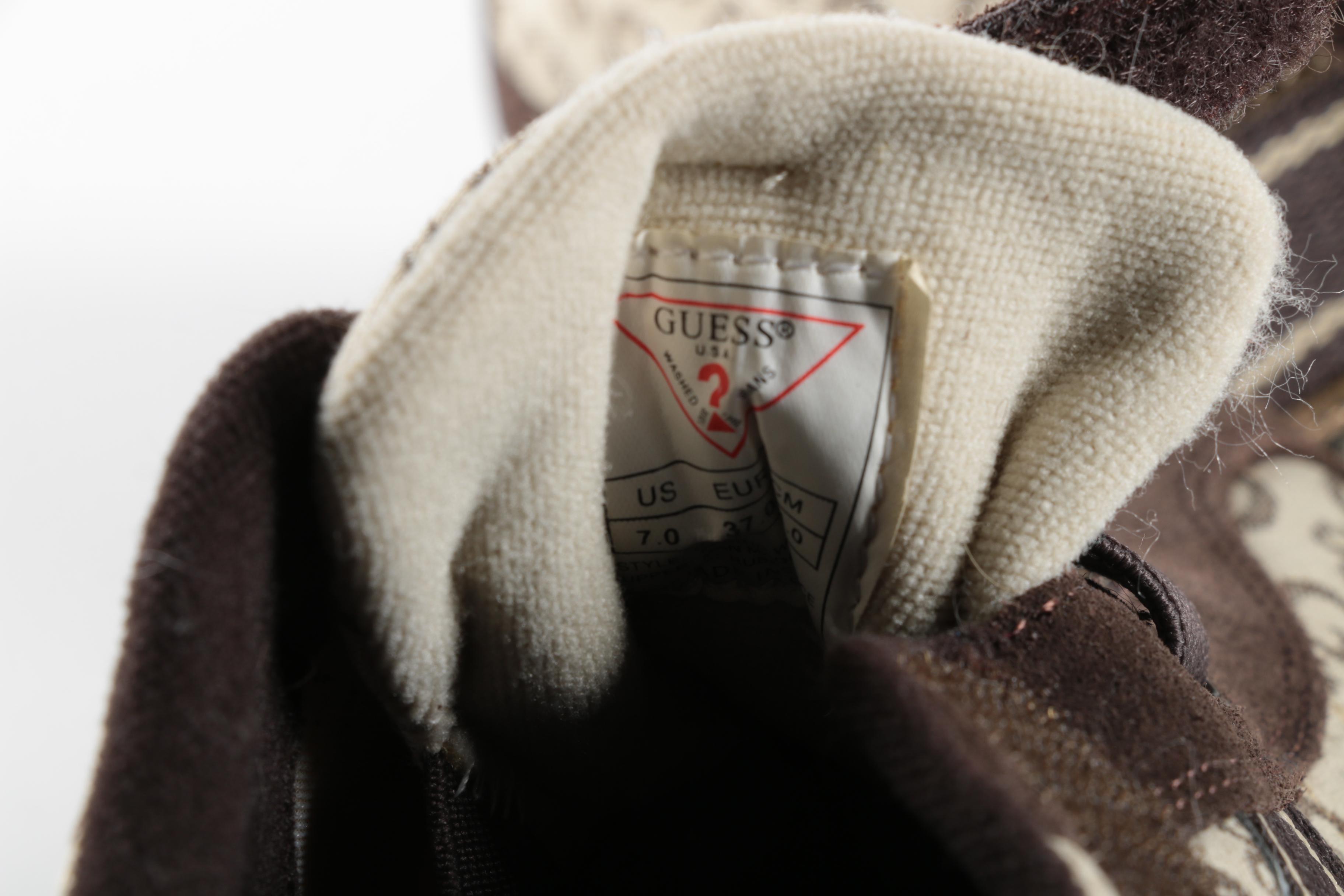 Born Leather Clogs and Guess Logo Print Sneakers