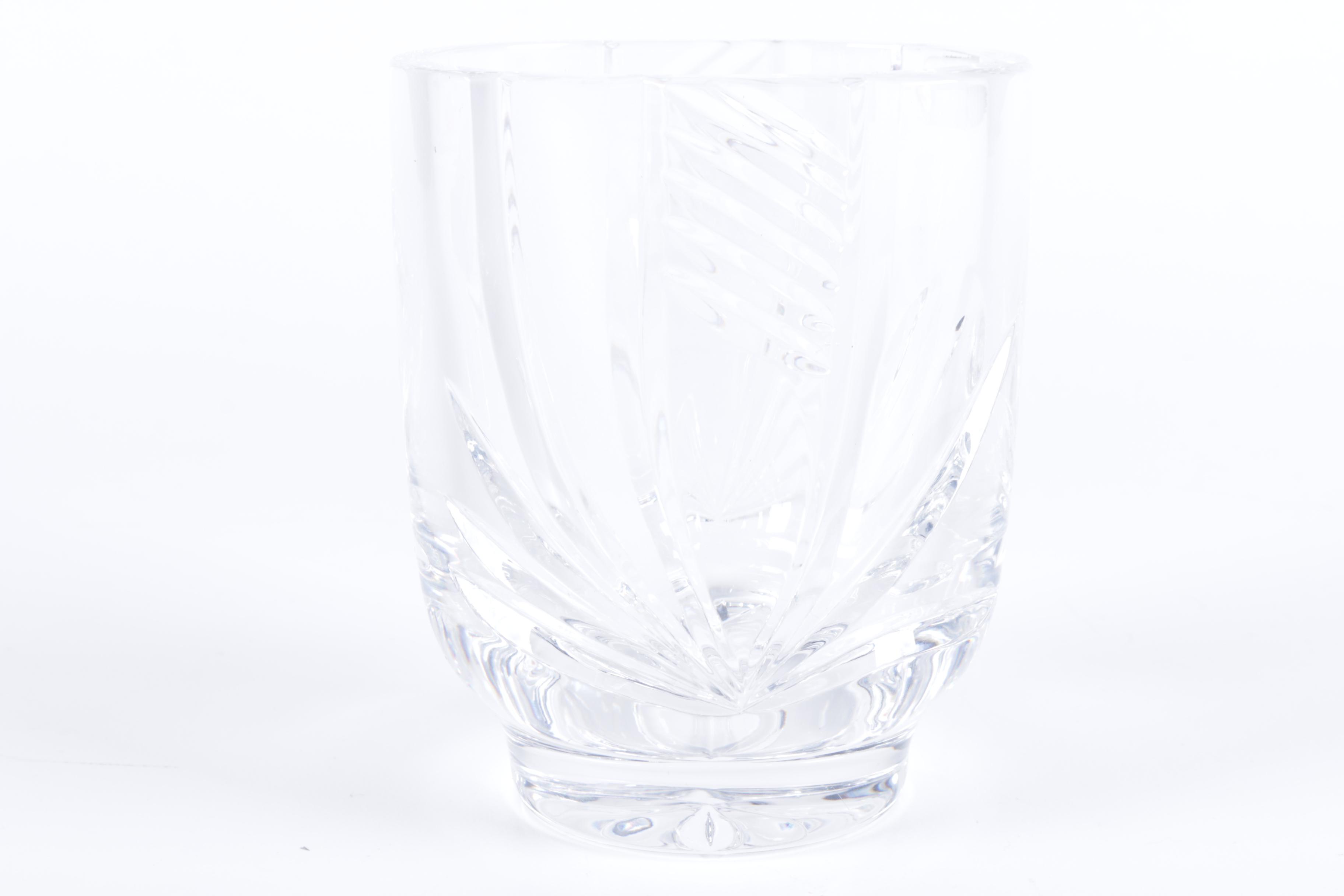 Samobor Crystal Bud Vases and Bear Figurine