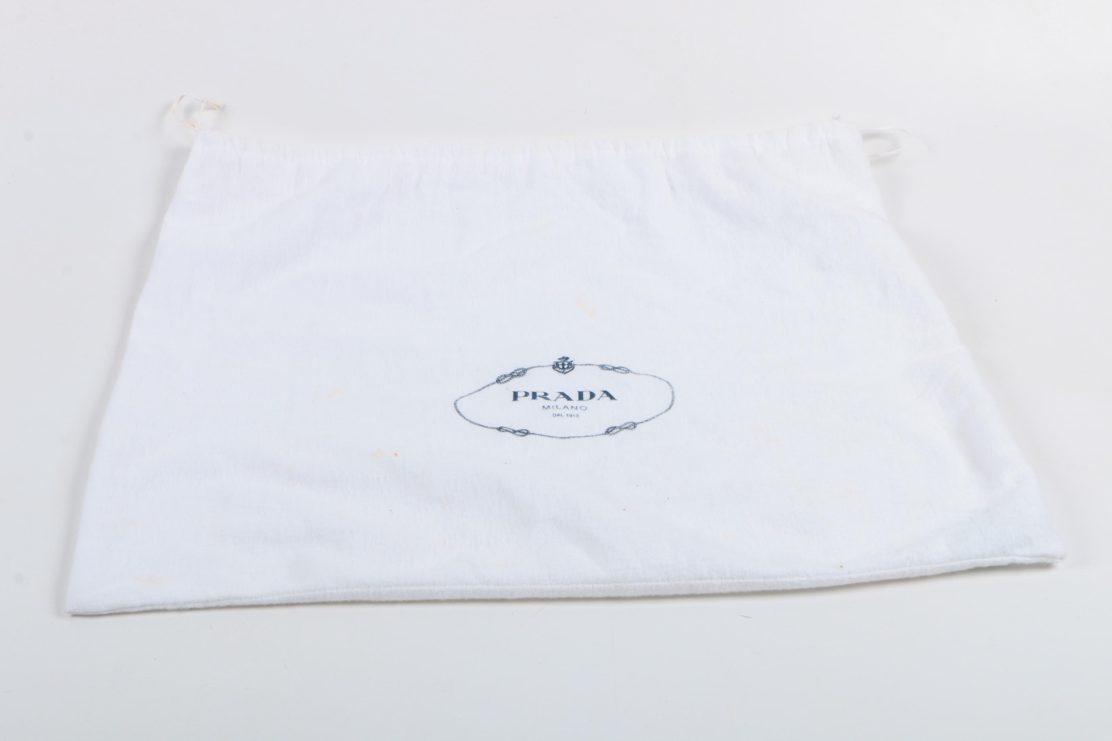 Black Leather Prada Handbag