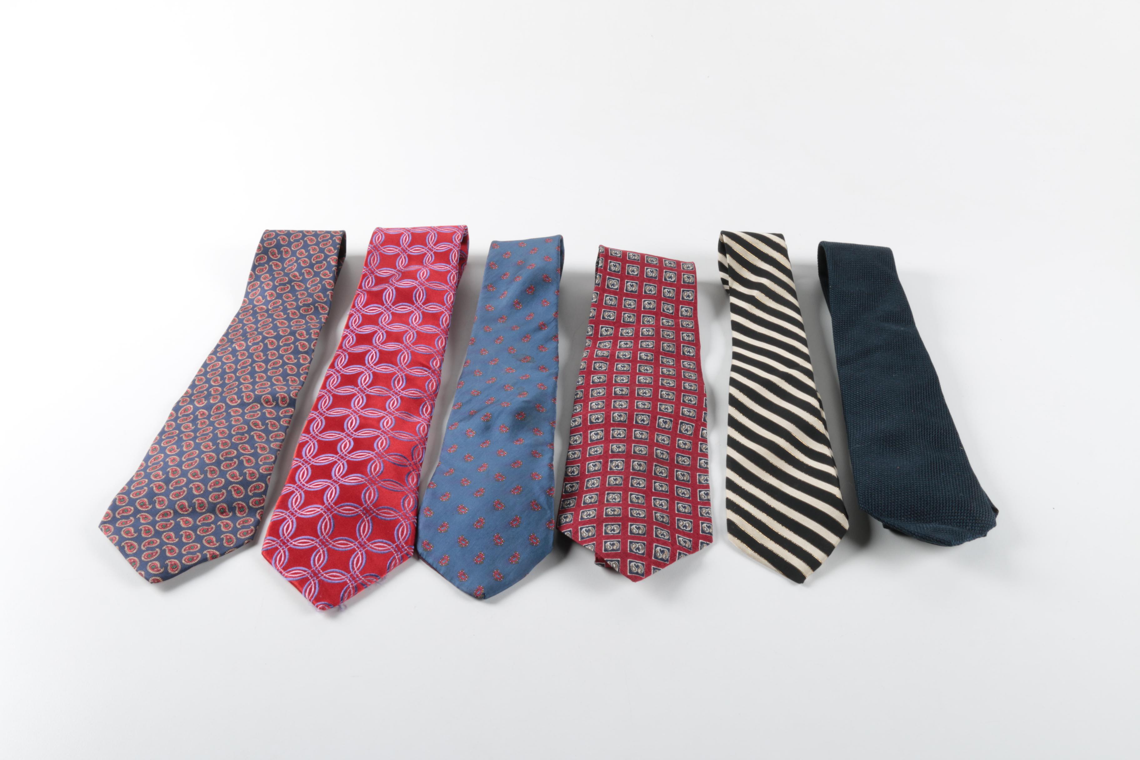 Assorted Neckties Including Carnaval de Paris