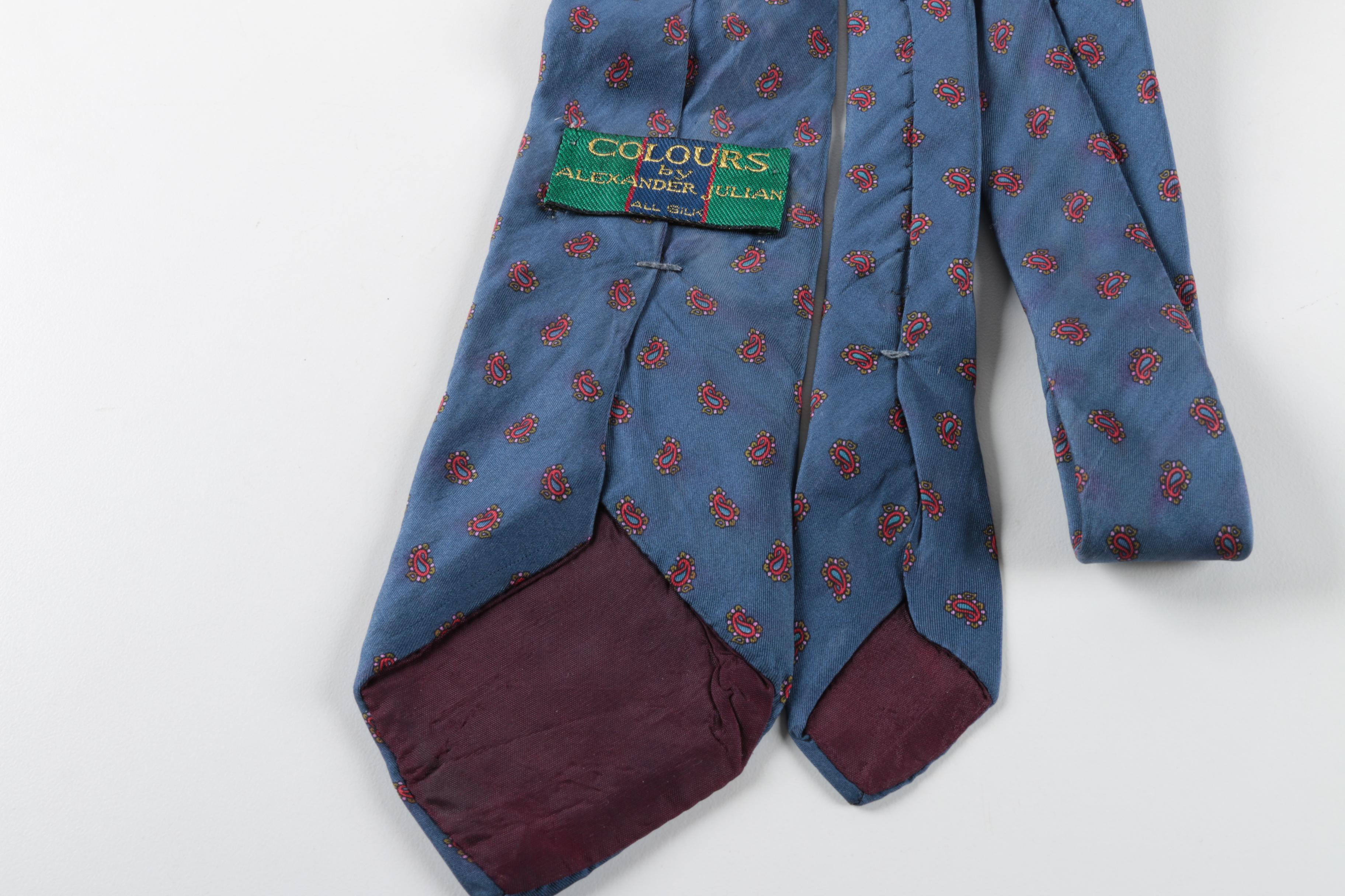 Assorted Neckties Including Carnaval de Paris