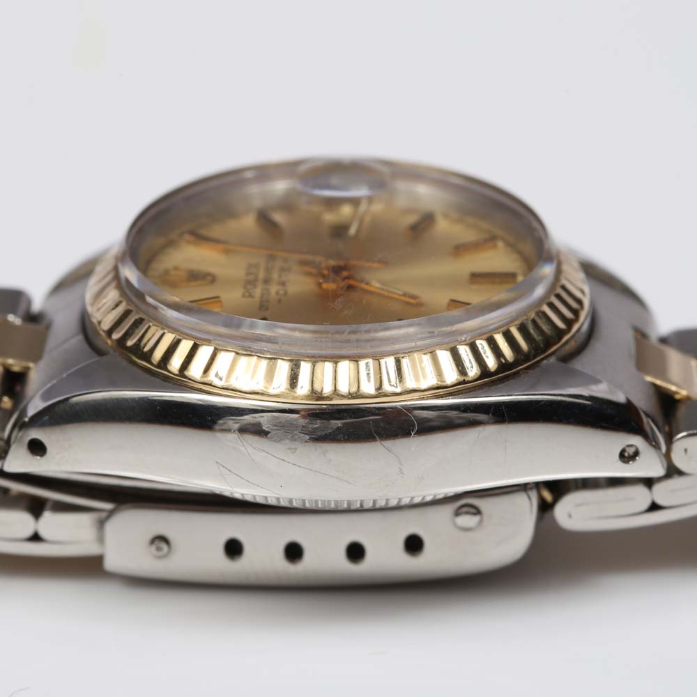 Rolex Oyster Perpetual Date 14K Yellow Gold and Stainless Steel Watch
