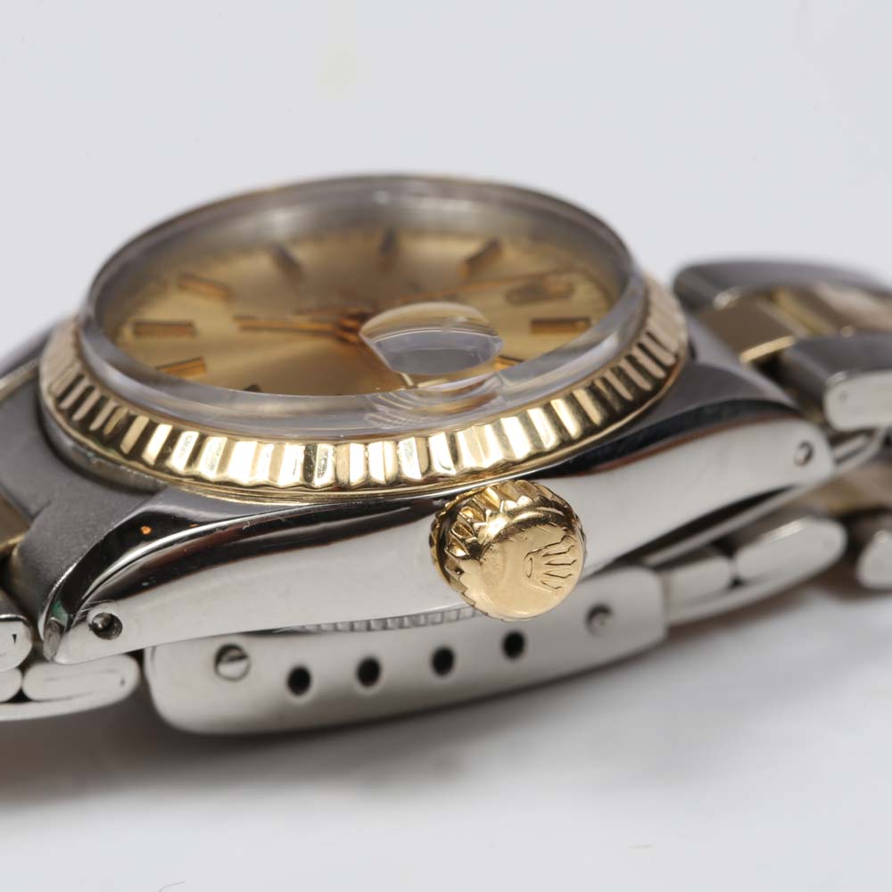 Rolex Oyster Perpetual Date 14K Yellow Gold and Stainless Steel Watch