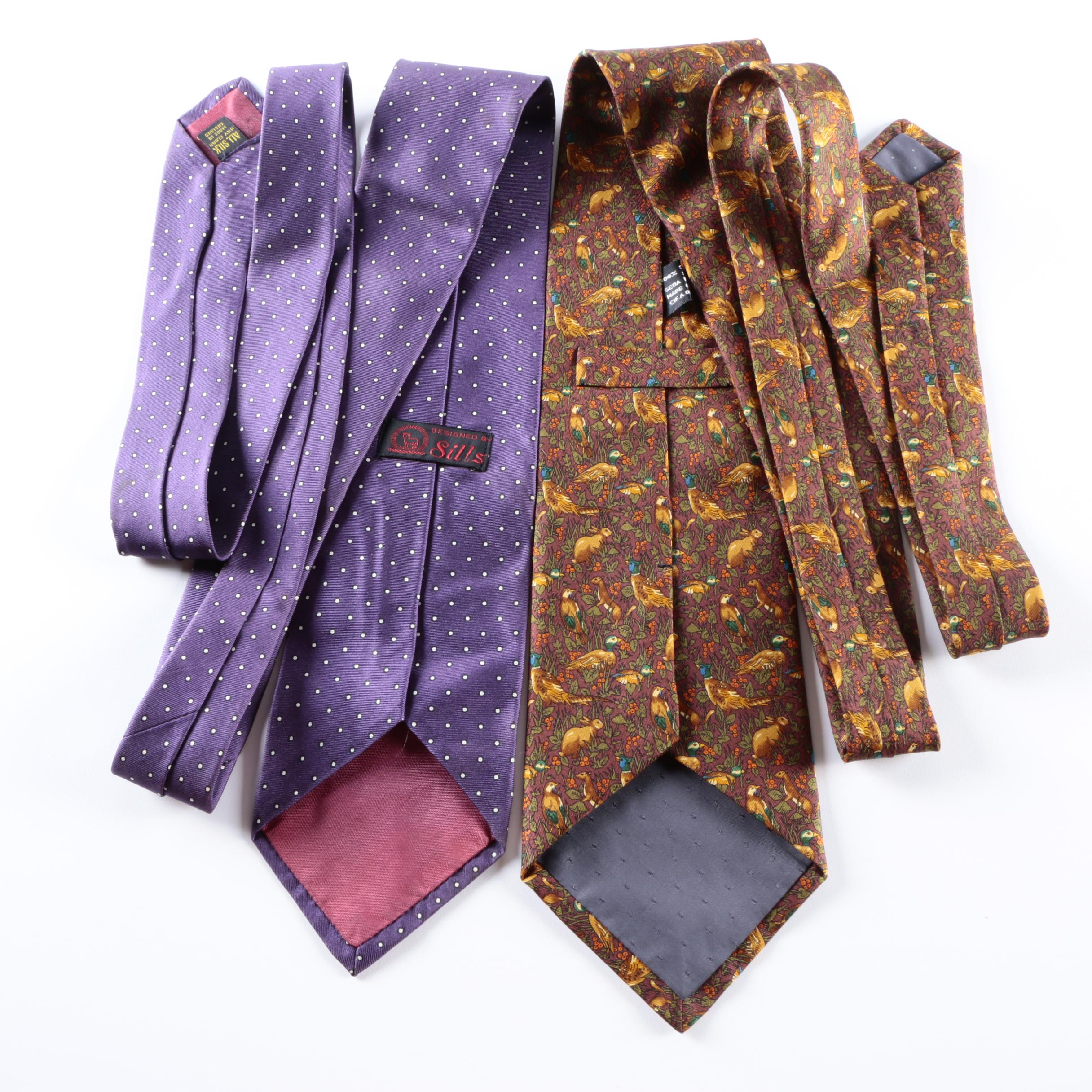 Vintage Men's Neckties Including Brooks Brothers and Bonwit Teller
