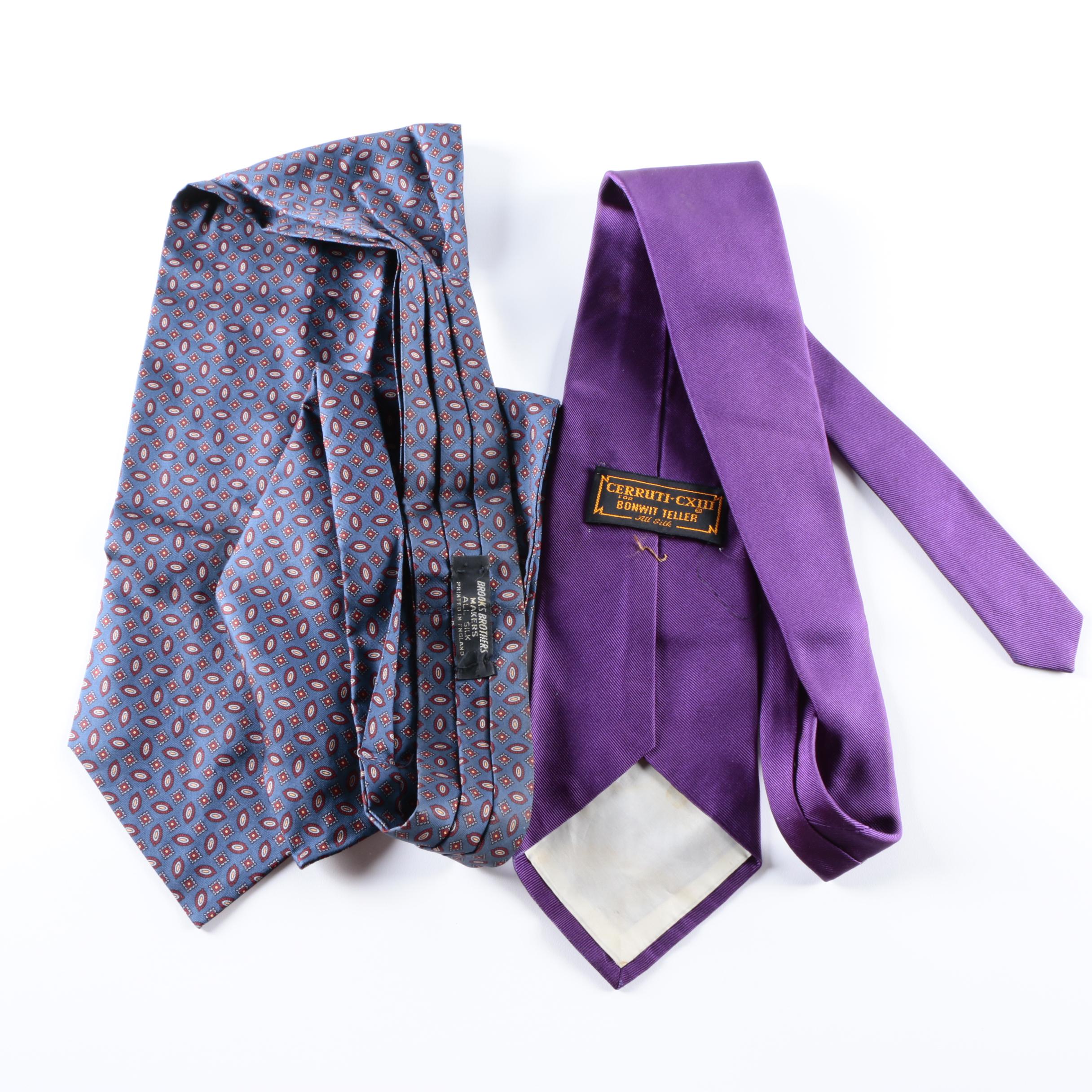 Vintage Men's Neckties Including Brooks Brothers and Bonwit Teller