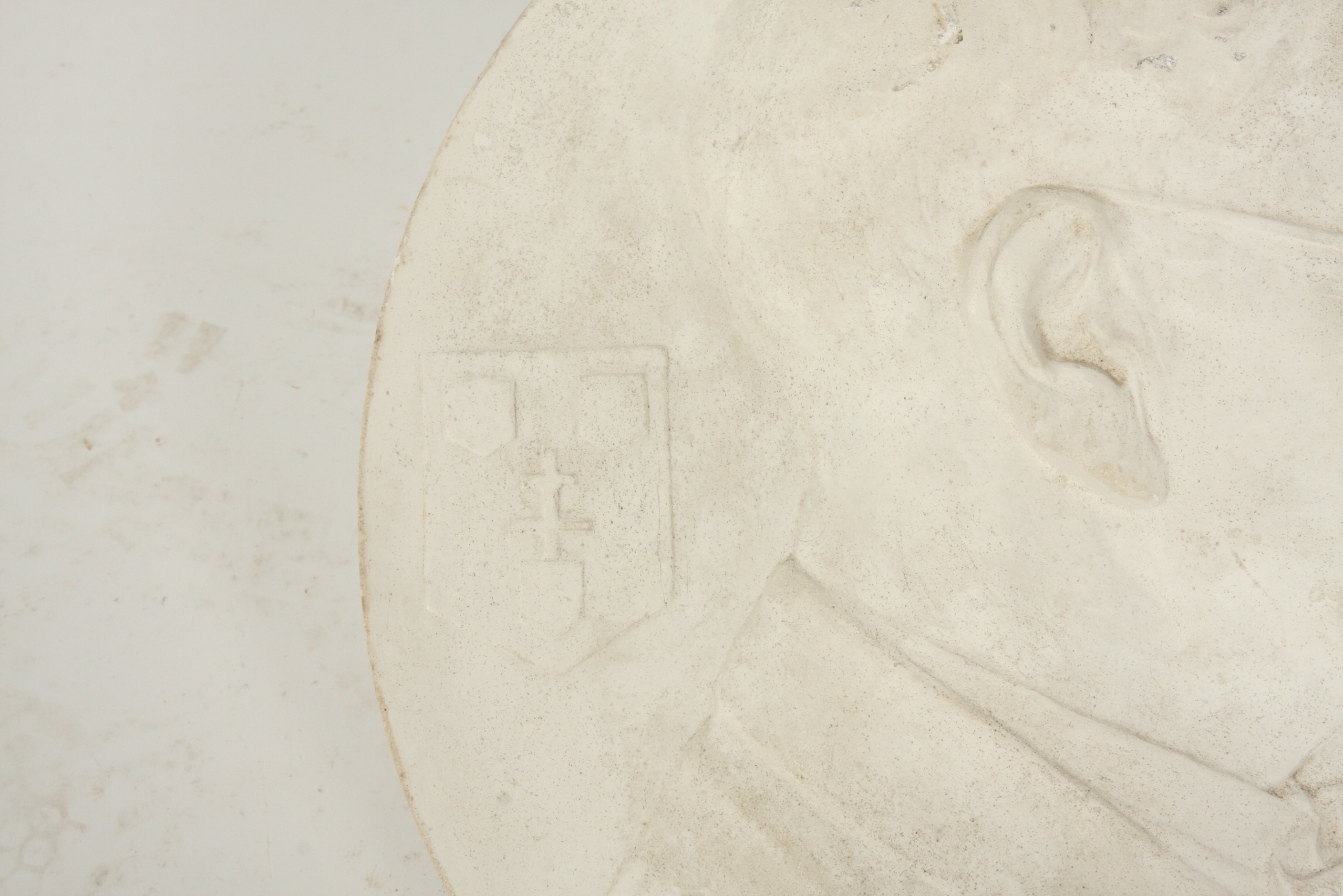 Gaston Vallaeys Plaster Cast Medallic Plaque Dated 1942