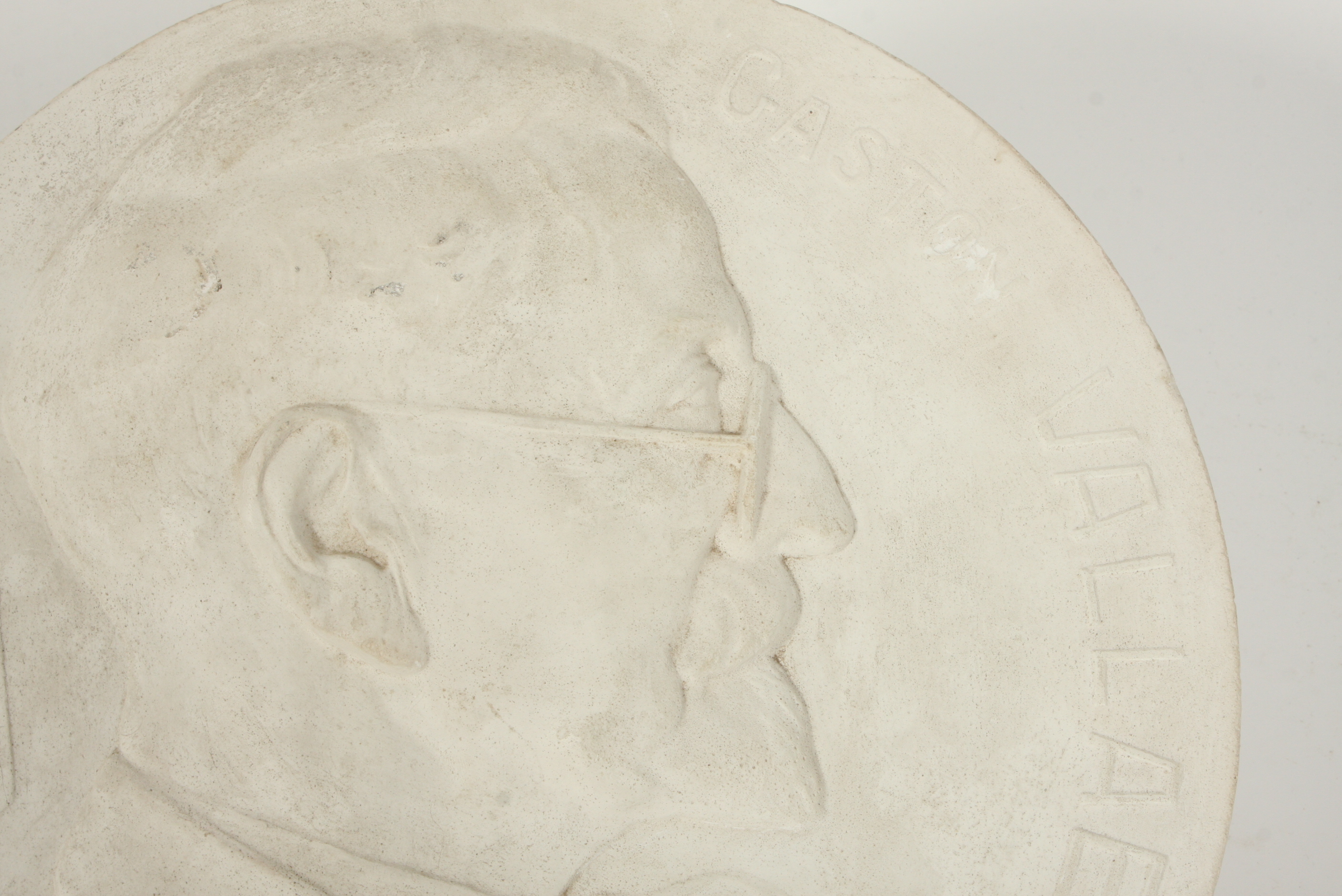 Gaston Vallaeys Plaster Cast Medallic Plaque Dated 1942