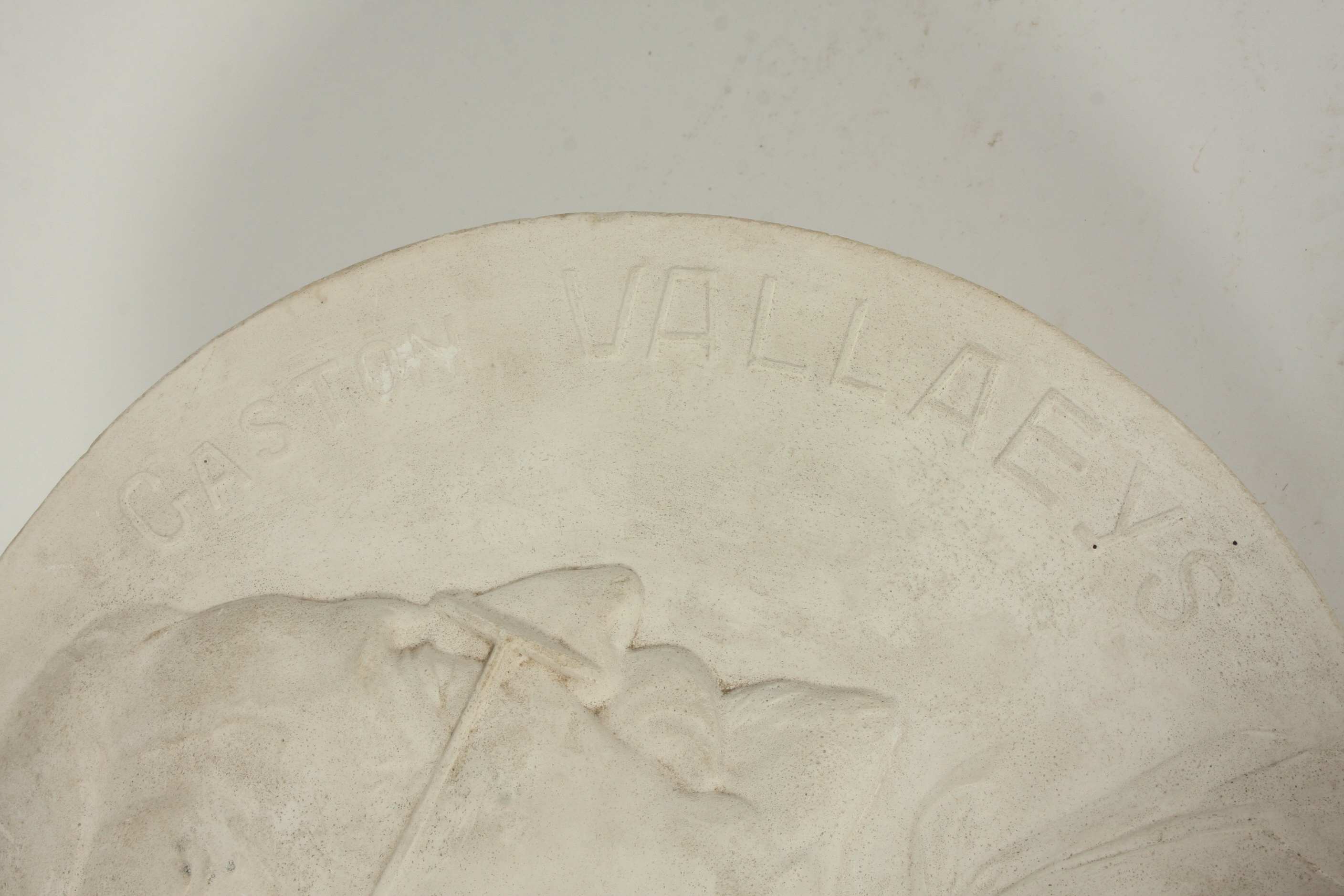 Gaston Vallaeys Plaster Cast Medallic Plaque Dated 1942