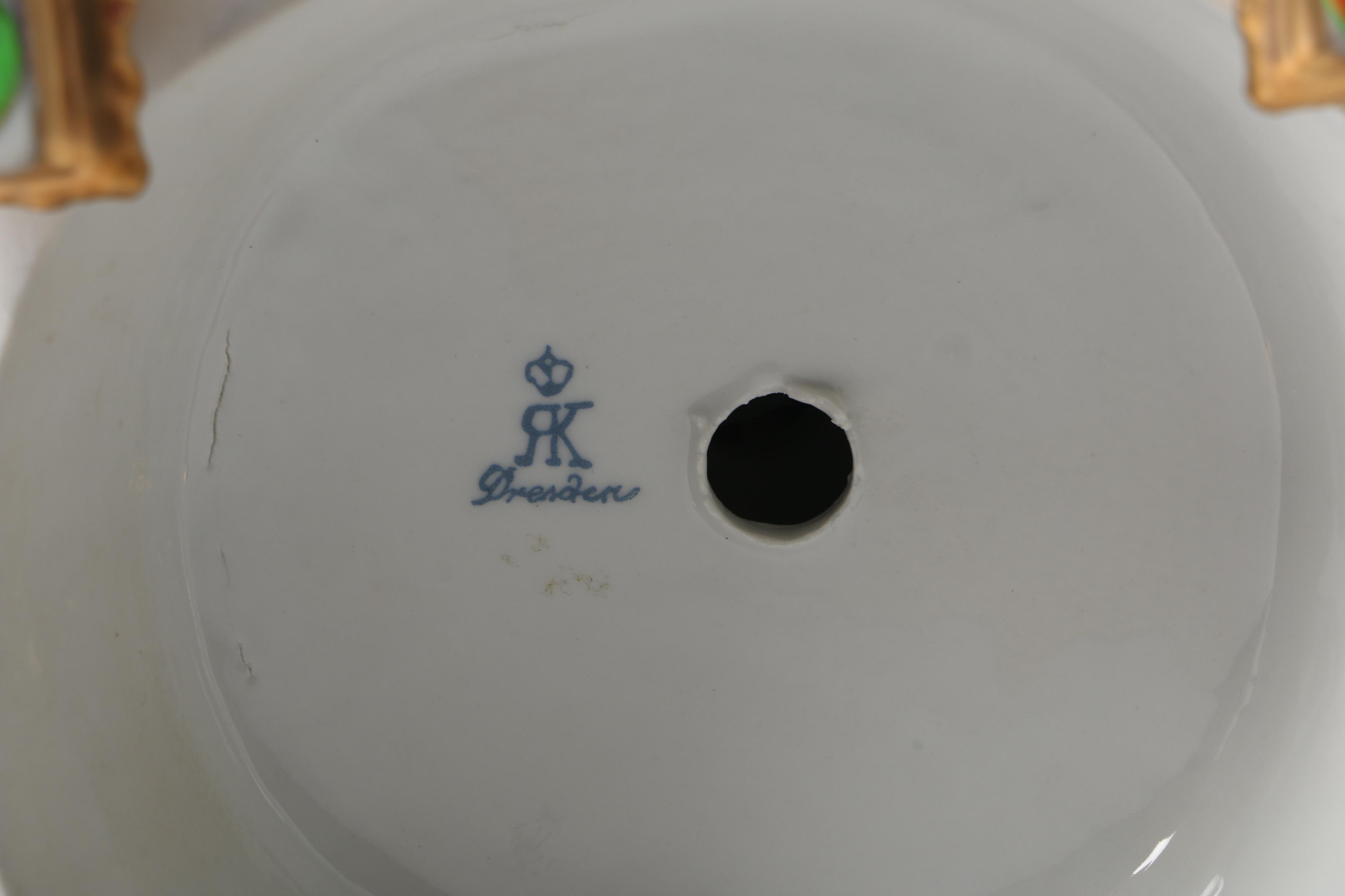 Antique Richard Klemm Dresden Porcelain Cherub Centerpiece Bowl